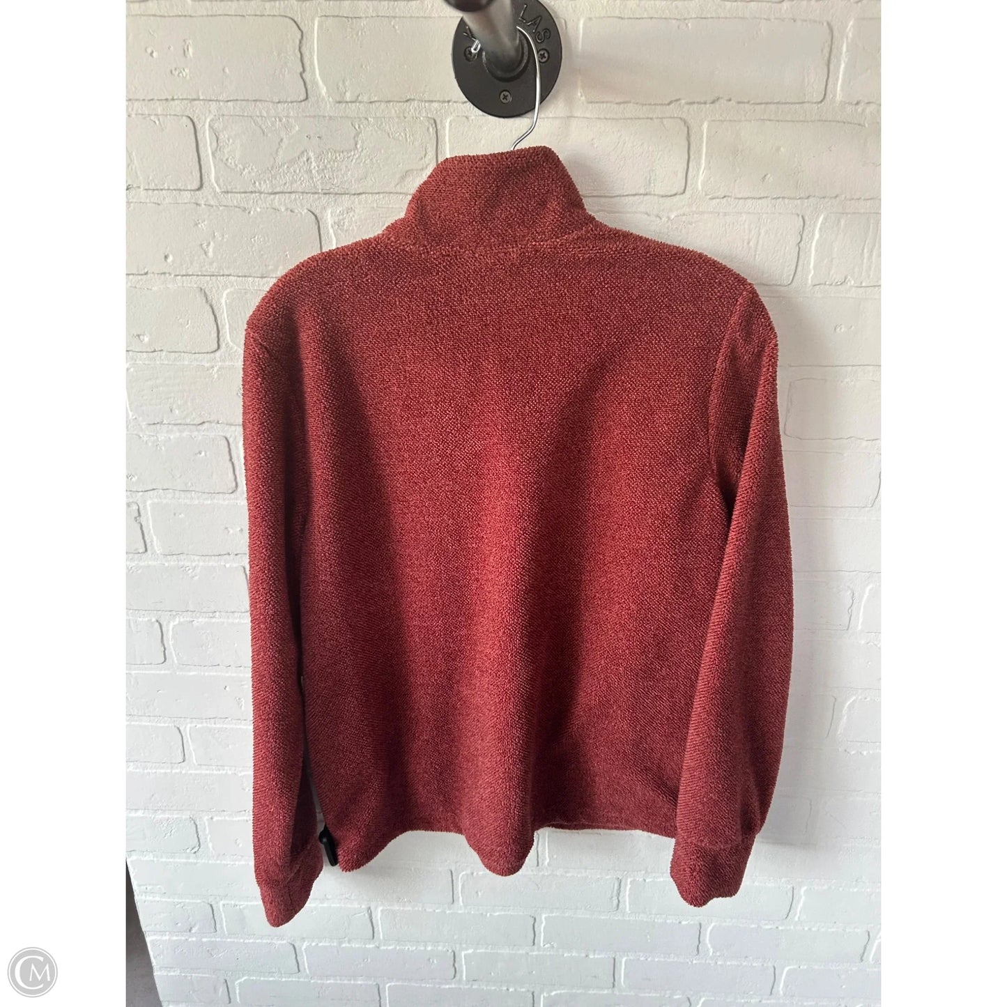 Jacket Fleece By Eddie Bauer In Orange, Size: S