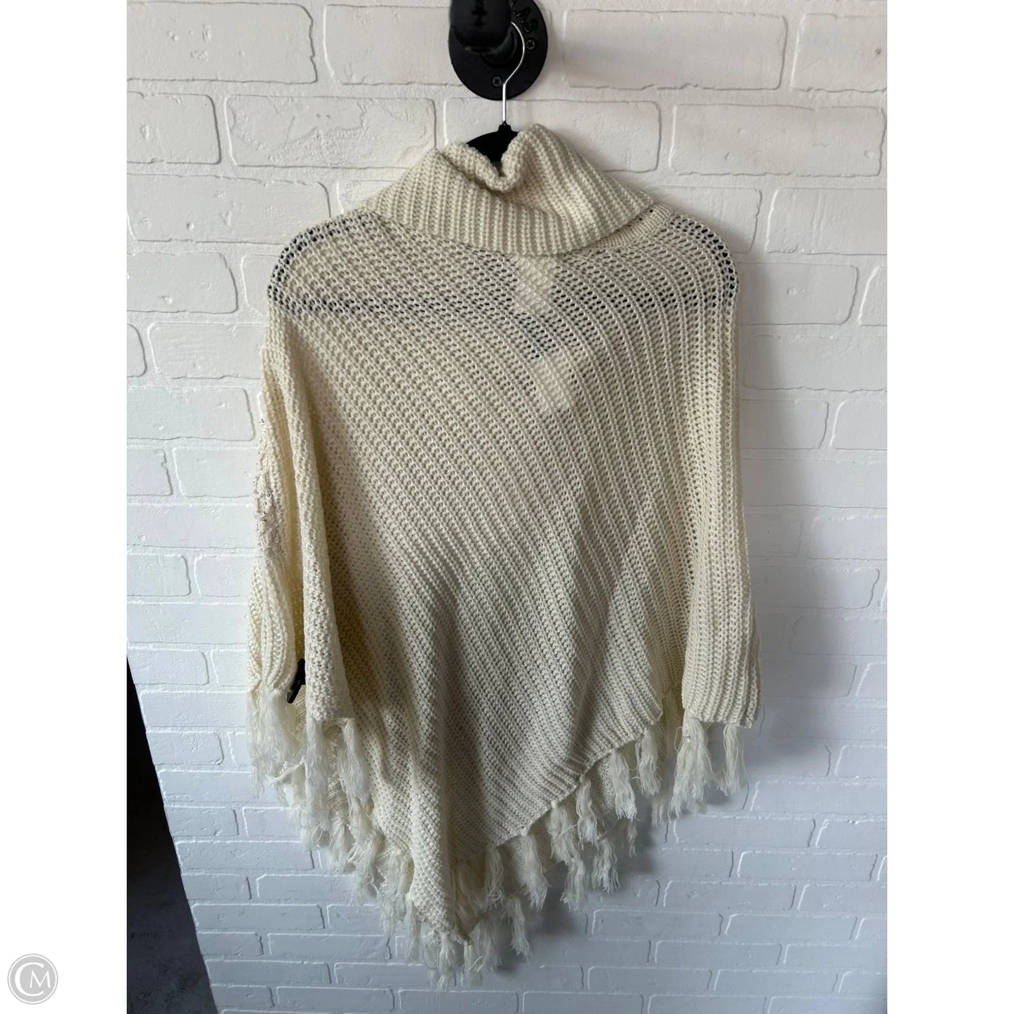 Poncho By Bebe In Cream, Size: Osfm