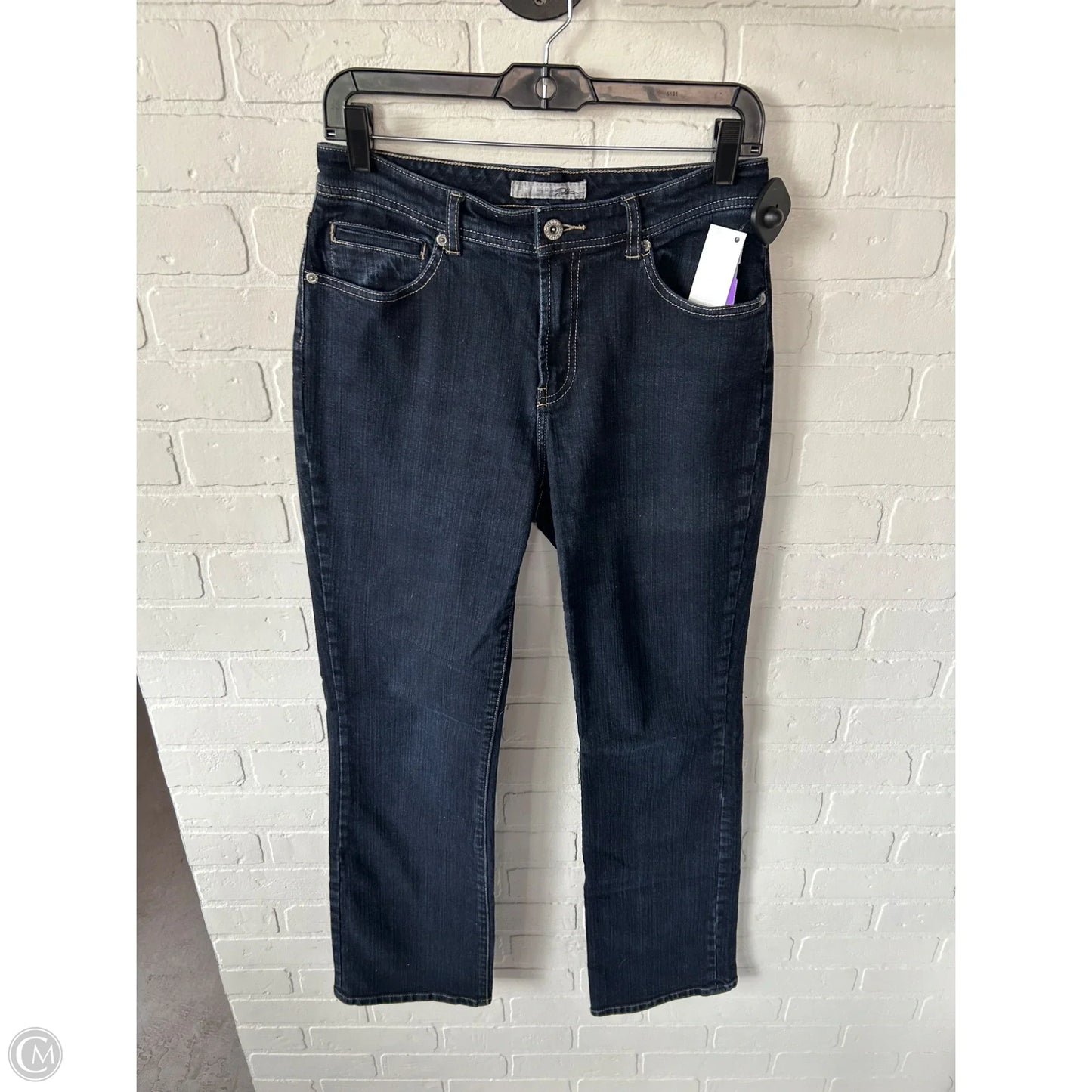 Jeans Straight By Chicos In Blue Denim, Size: 4