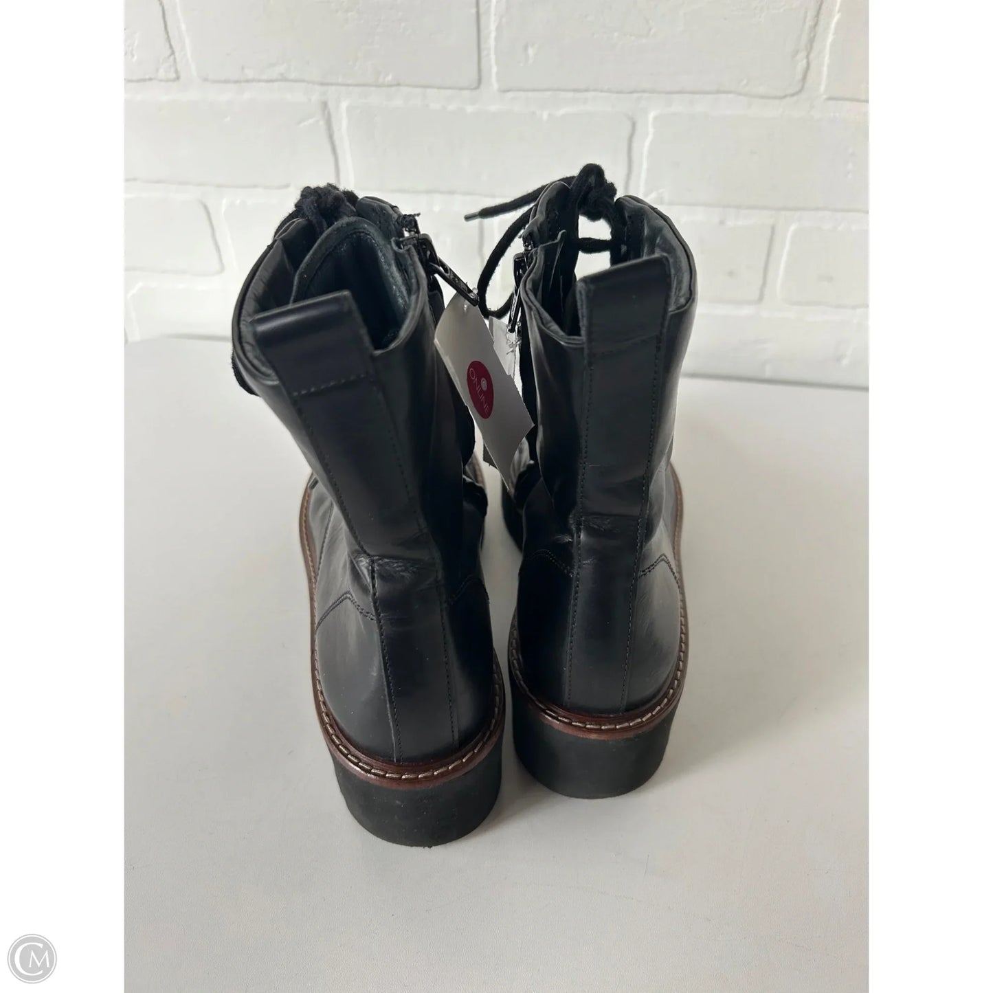 Boots Mid-calf Flats By Paul Green In Black & Brown, Size: 7.5