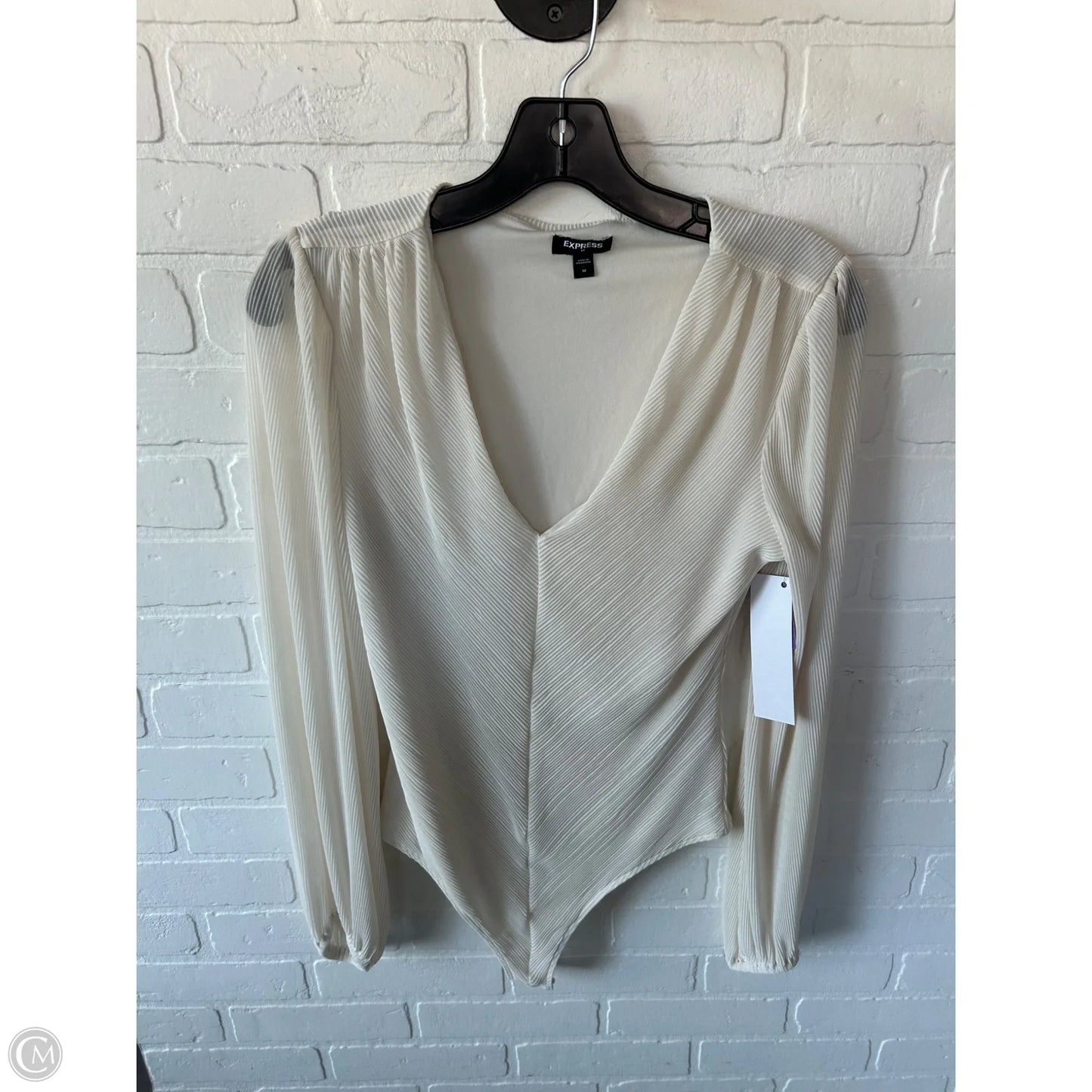 Bodysuit By Express In Cream, Size: M