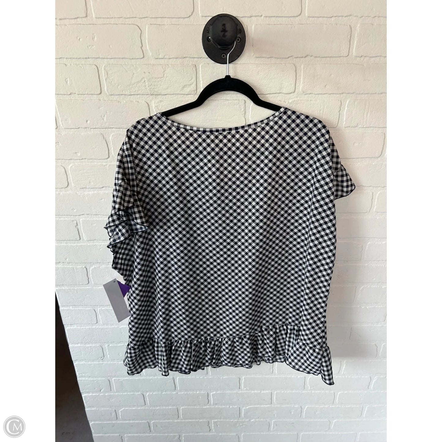 Top Short Sleeve By Gibson And Latimer In Blue & White, Size: Xl