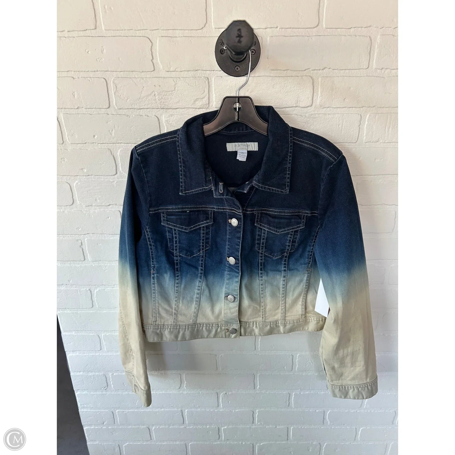 Jacket Denim By Chicos In Blue Denim, Size: L