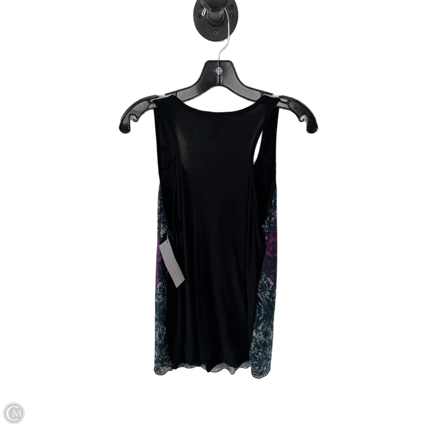 Top Sleeveless By Cabi In Black & Purple, Size: L