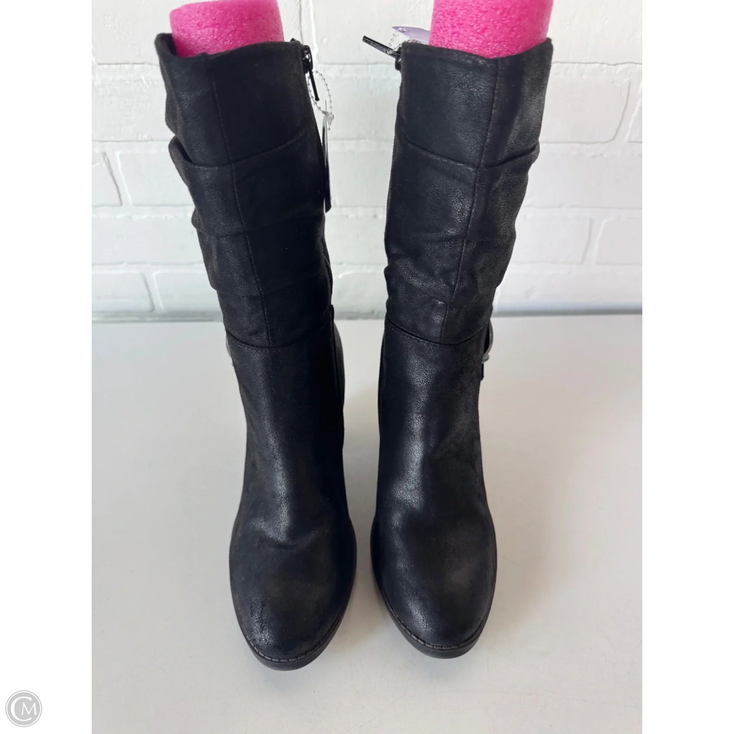 Boots Mid-calf Heels By Bare Traps In Black, Size: 6.5