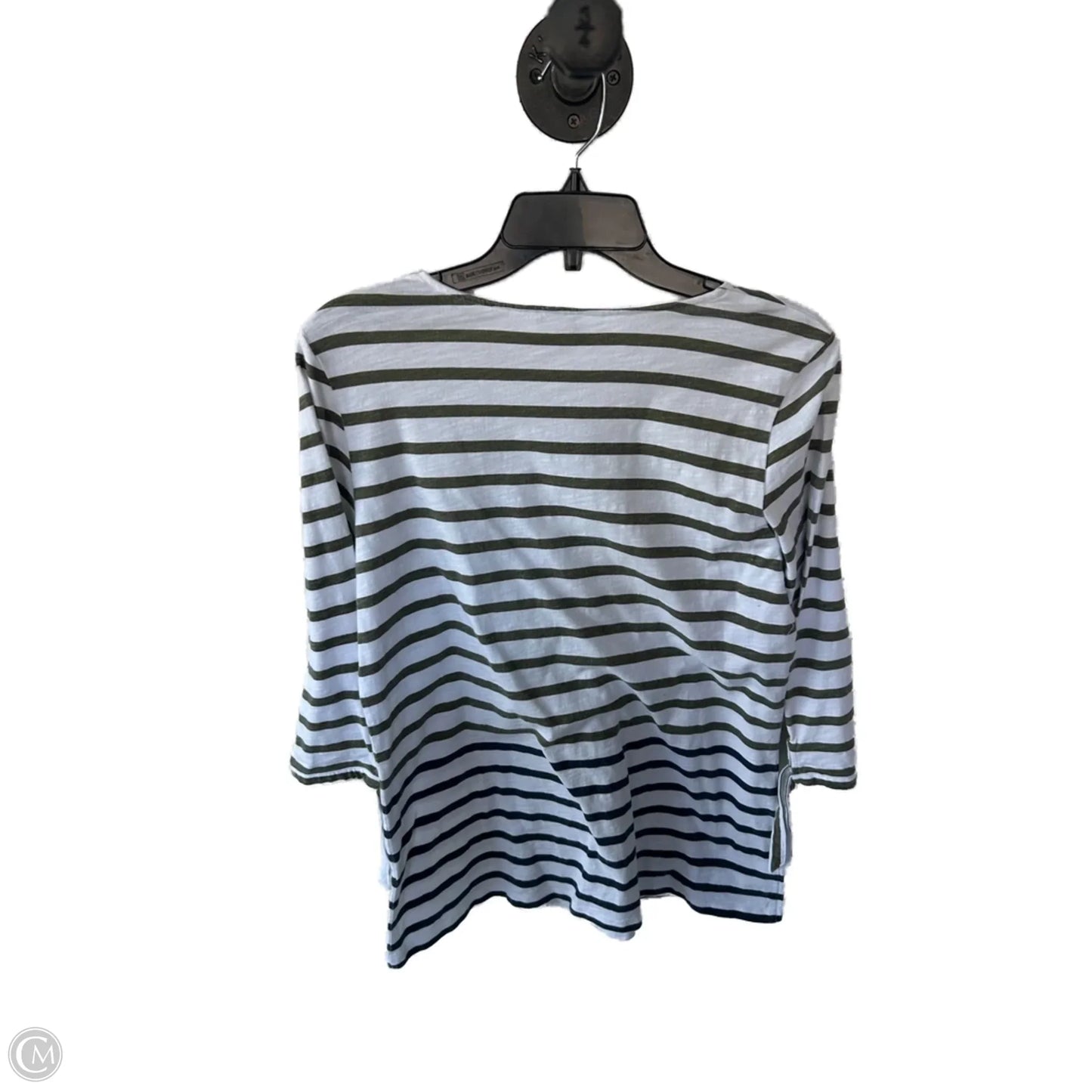 Top 3/4 Sleeve By Christopher And Banks In Blue & Green, Size: M