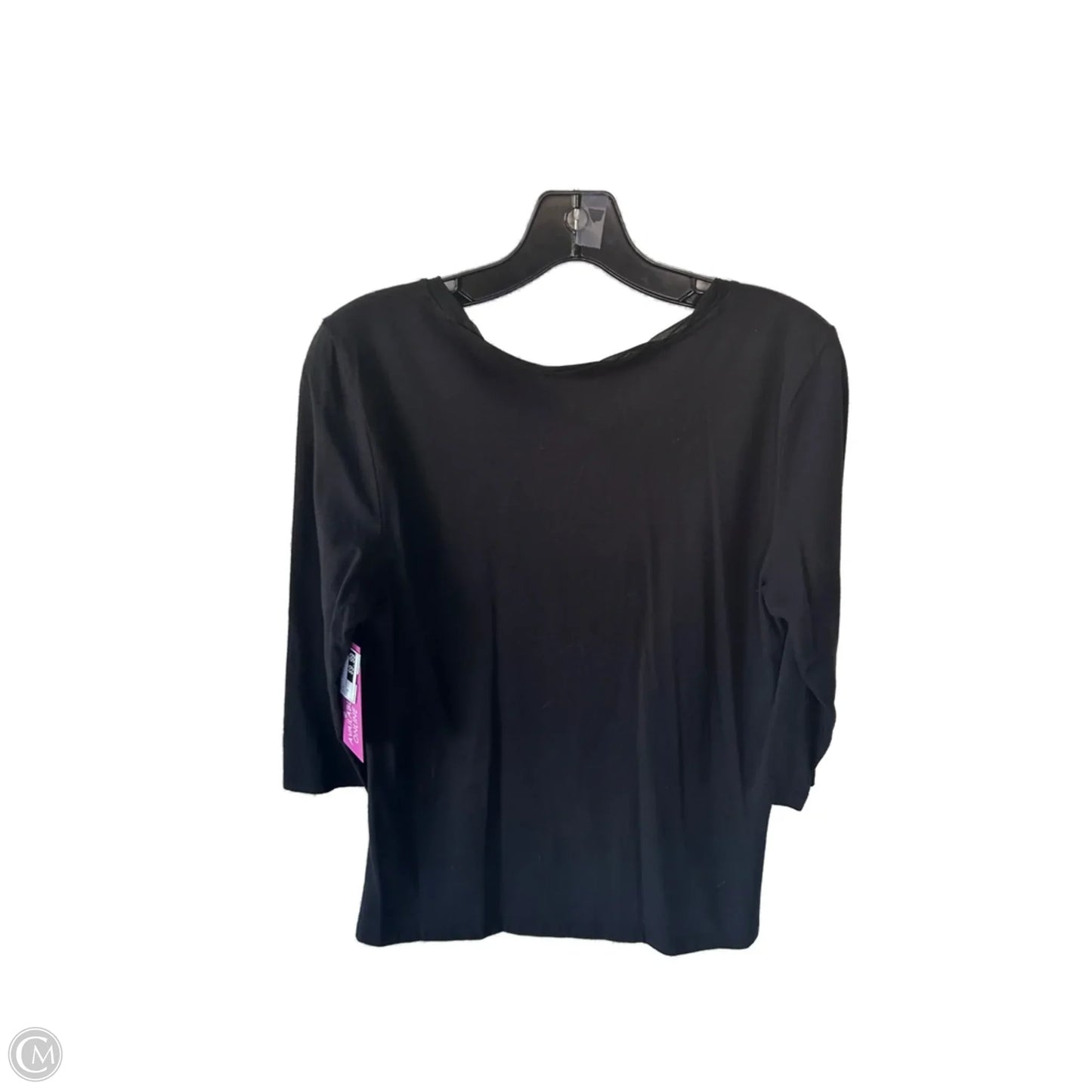 Top 3/4 Sleeve Basic By Christopher And Banks In Black, Size: M