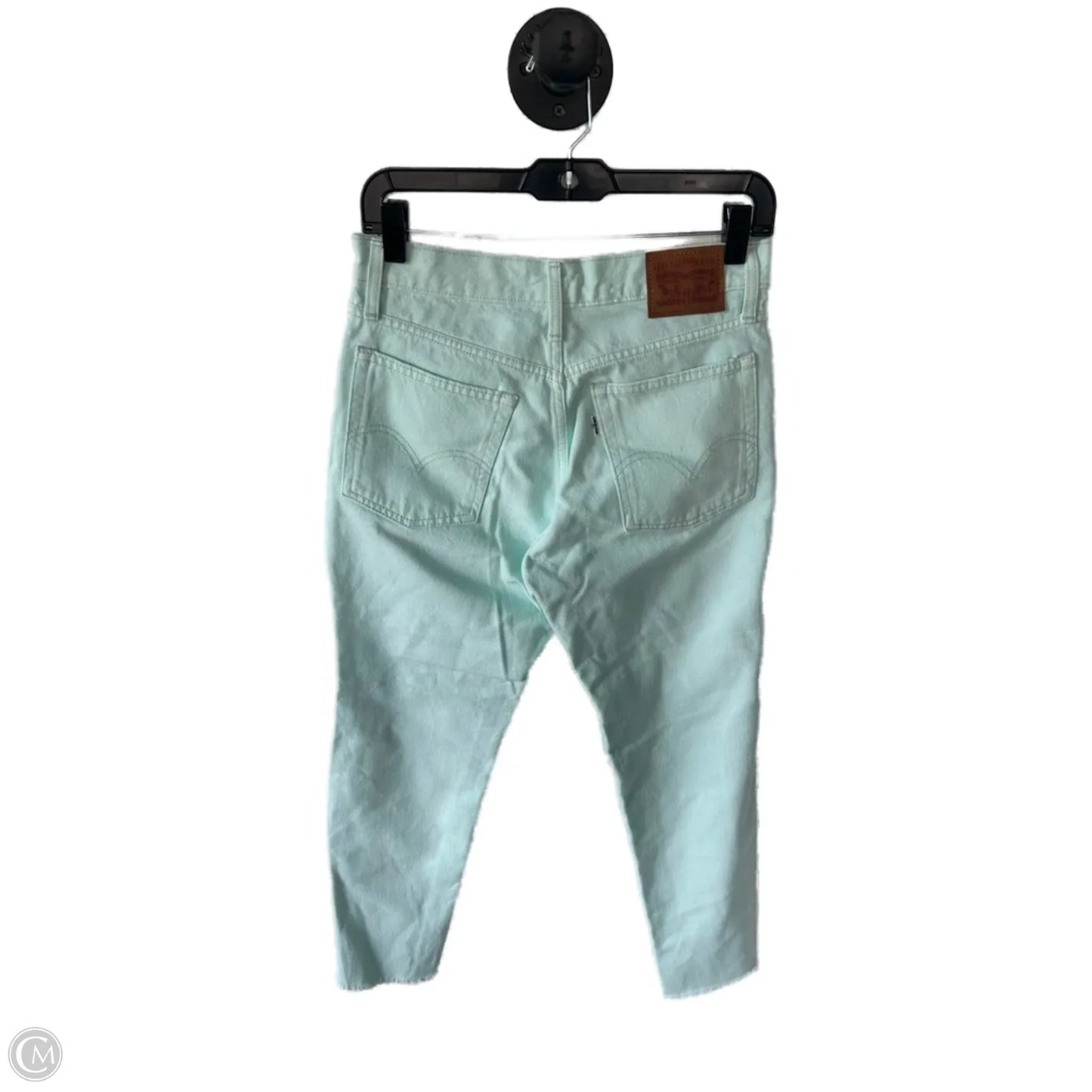 Jeans Straight By Levis In Green Denim, Size: 4