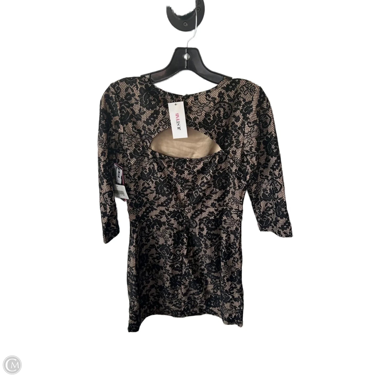 Dress Party Short By Just Fab In Black & Tan, Size: M