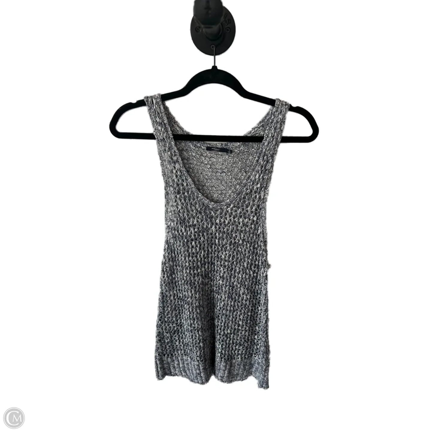 Vest Sweater By Silver In Blue & White, Size: S