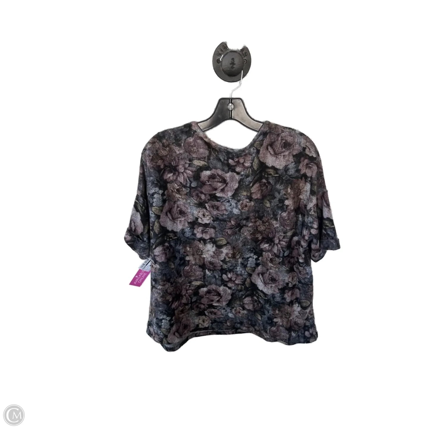 Top Short Sleeve By Dantelle In Grey & Purple, Size: L