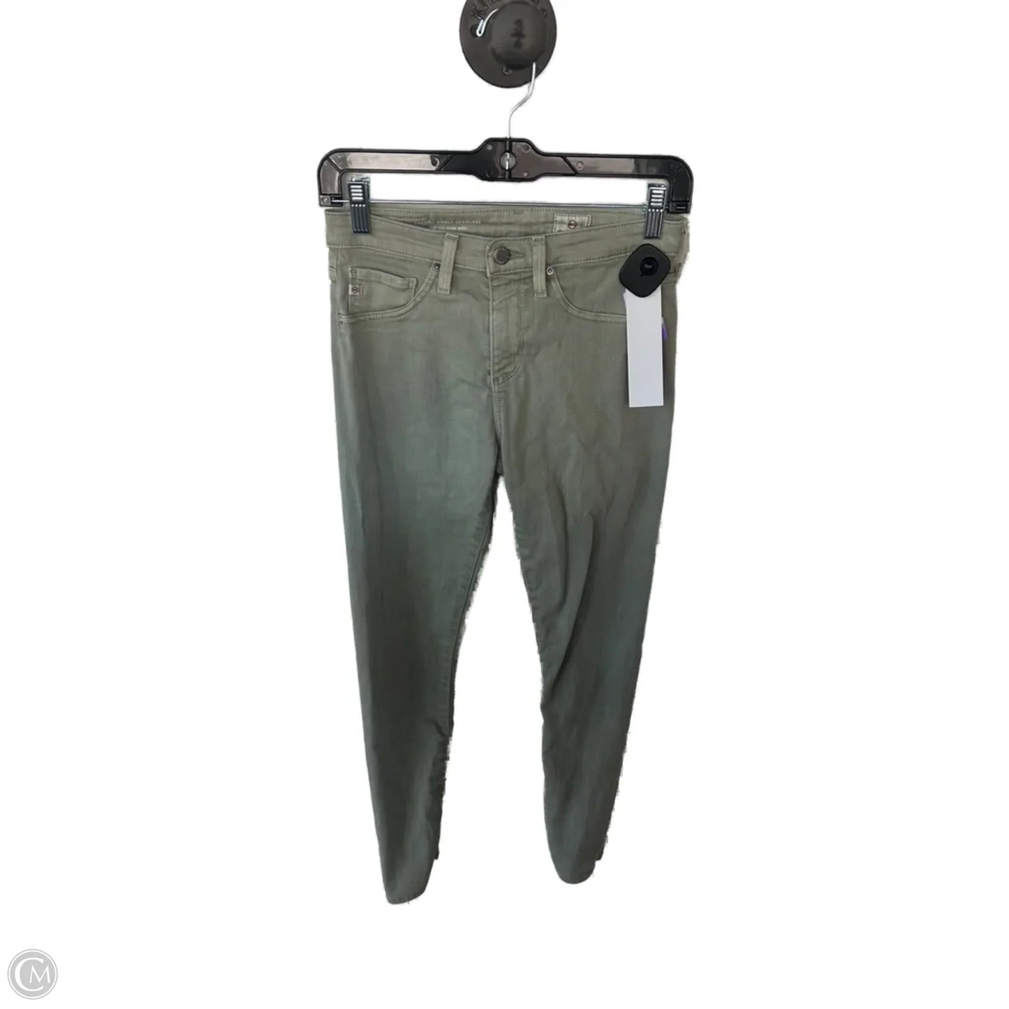 Jeans Skinny By Adriano Goldschmied In Green Denim, Size: 2