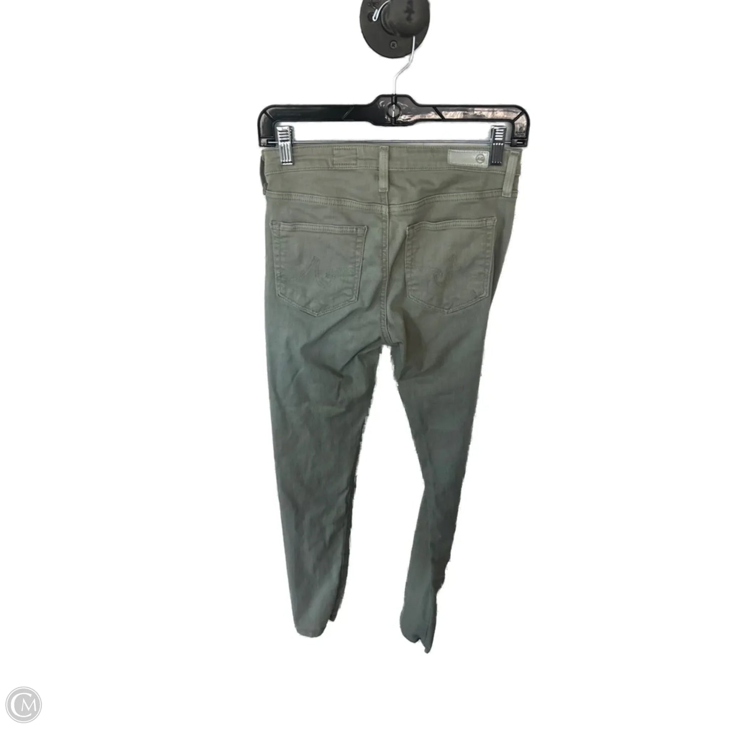 Jeans Skinny By Adriano Goldschmied In Green Denim, Size: 2