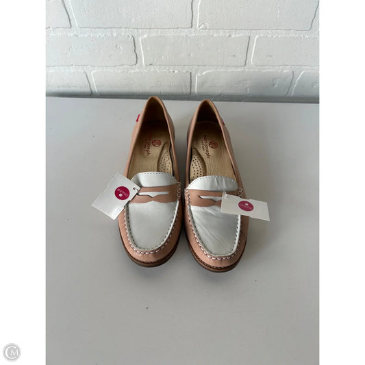 Shoes Flats By Clothes Mentor In Pink & White, Size: 7