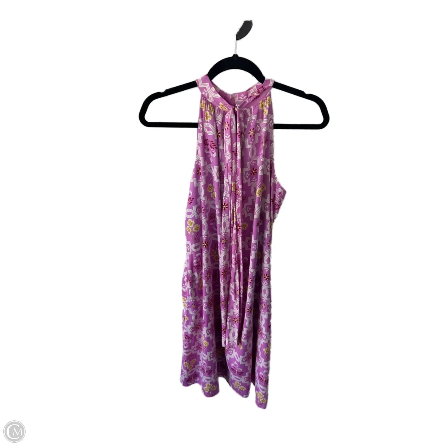 Dress Casual Short By Ann Taylor In Purple & White, Size: M