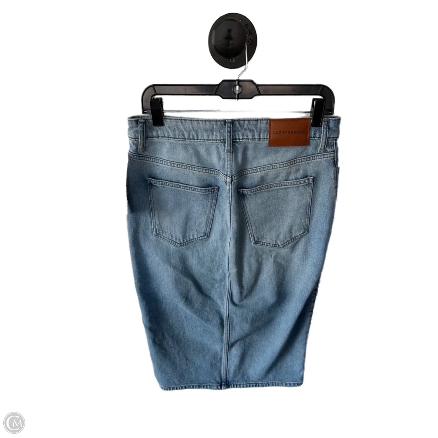 Skirt Midi By Lucky Brand In Blue Denim, Size: 8