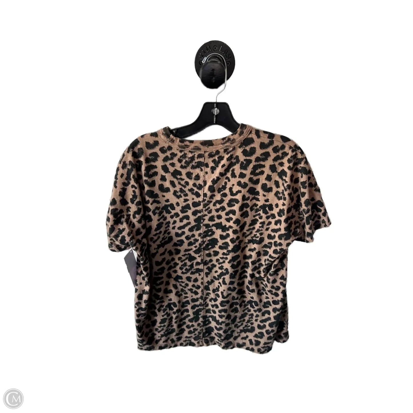 Top Short Sleeve Basic By Aerie In Black & Brown, Size: Xxs
