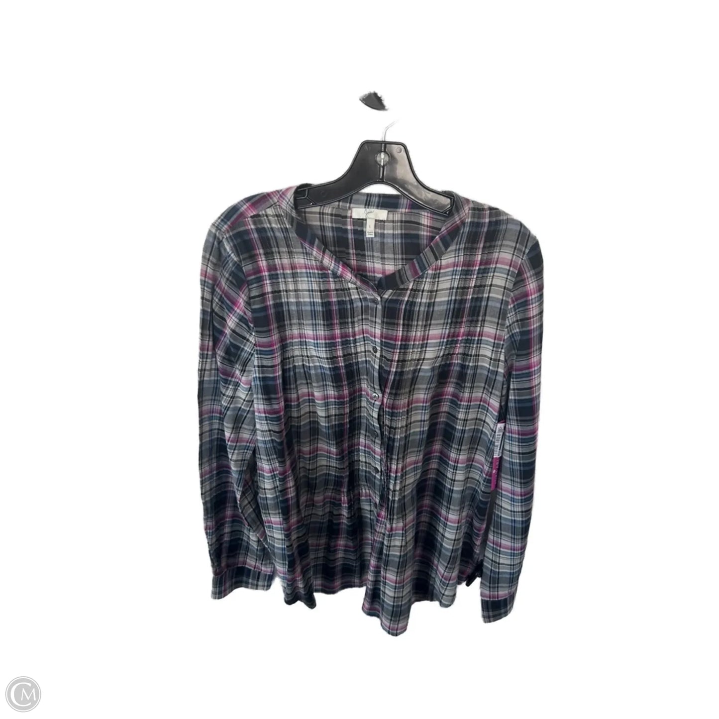 Top Long Sleeve By Joie In Grey & Purple, Size: L