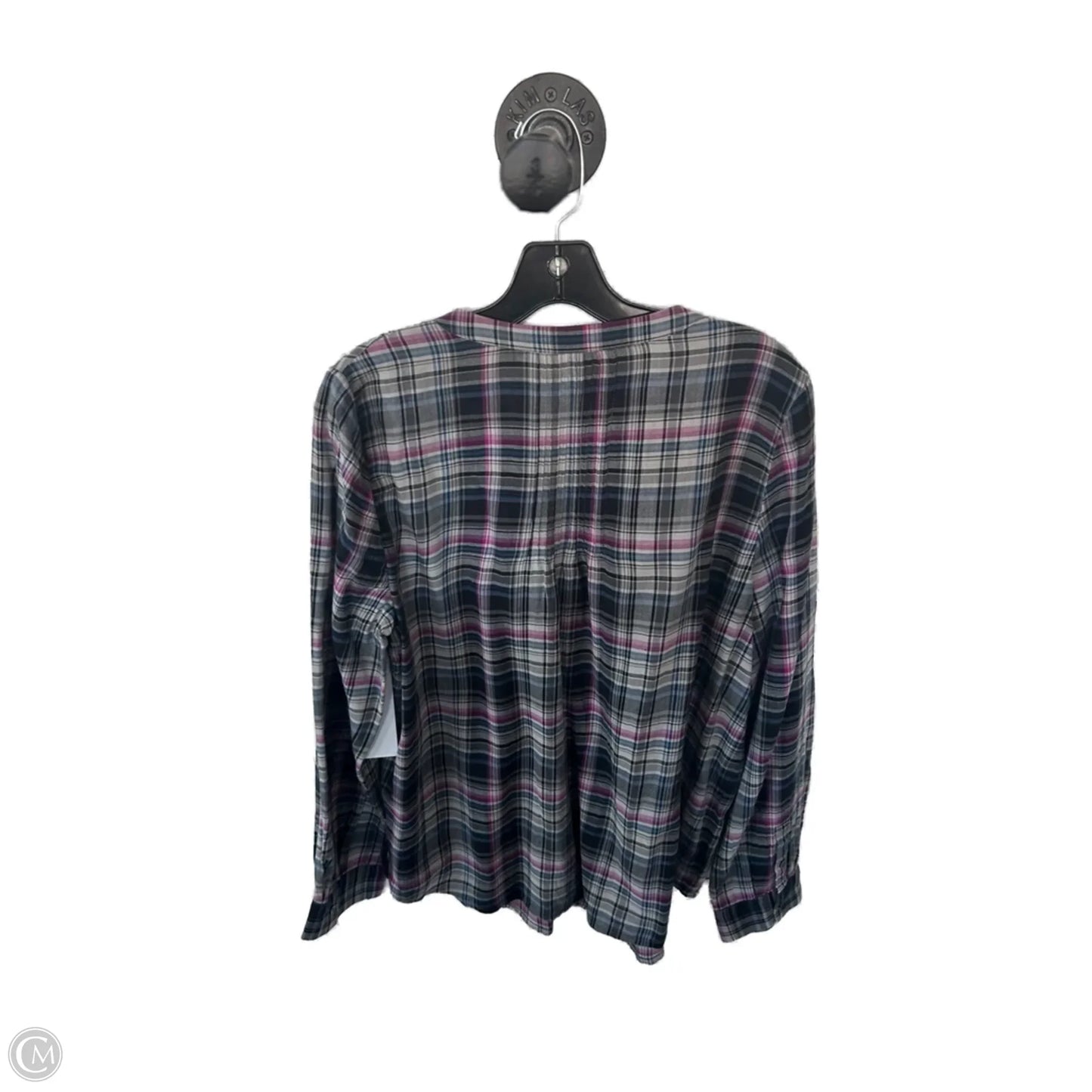 Top Long Sleeve By Joie In Grey & Purple, Size: L