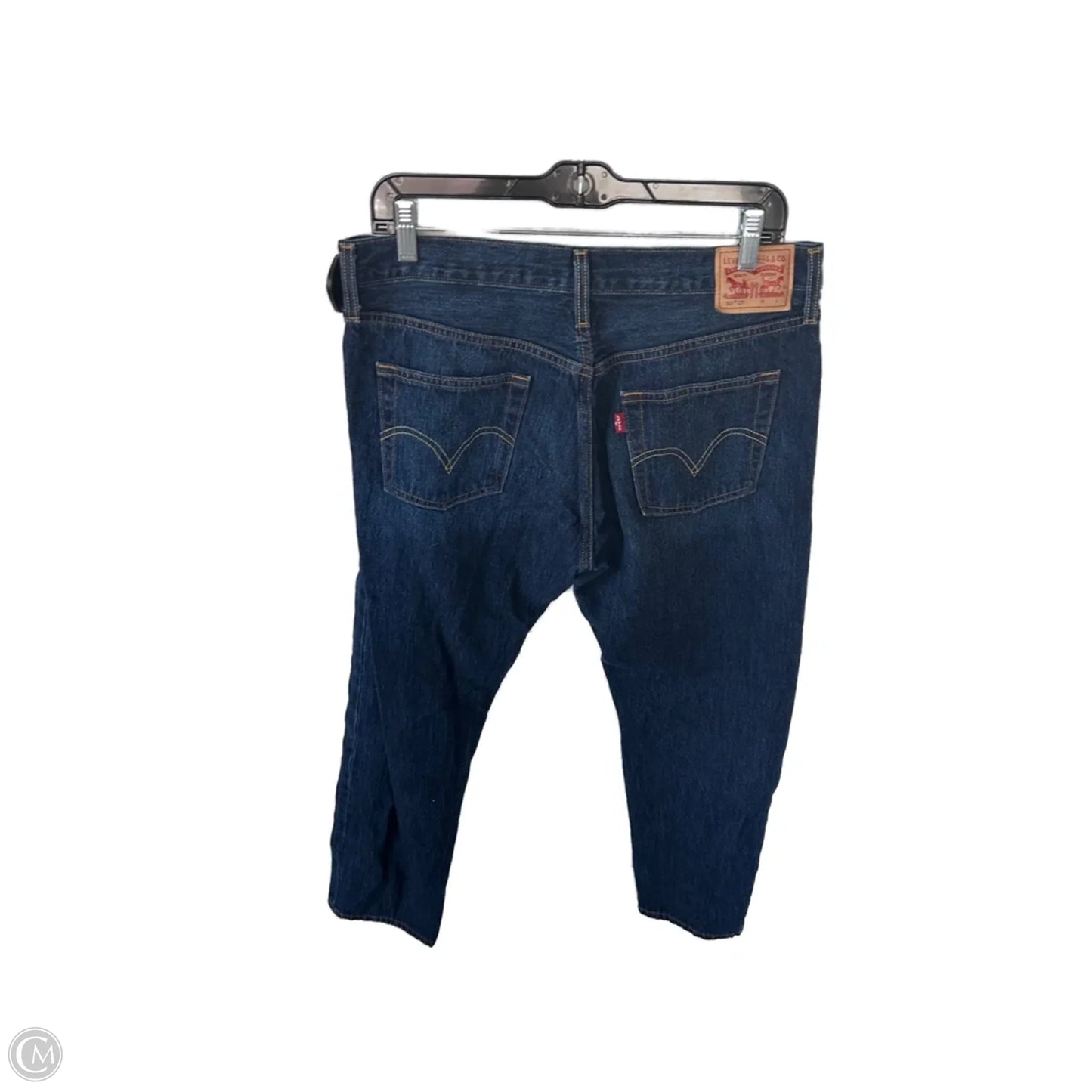 Jeans Straight By Levis In Blue Denim, Size: 8