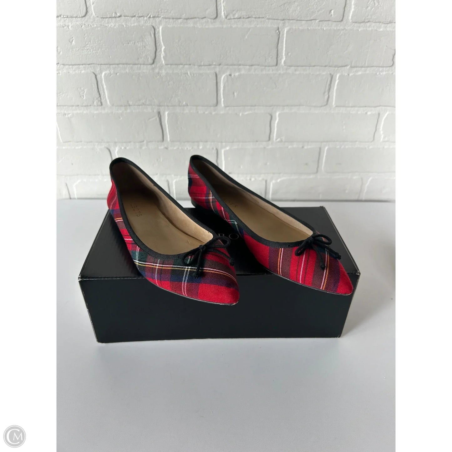 Shoes Flats By Talbots In Red & White, Size: 8