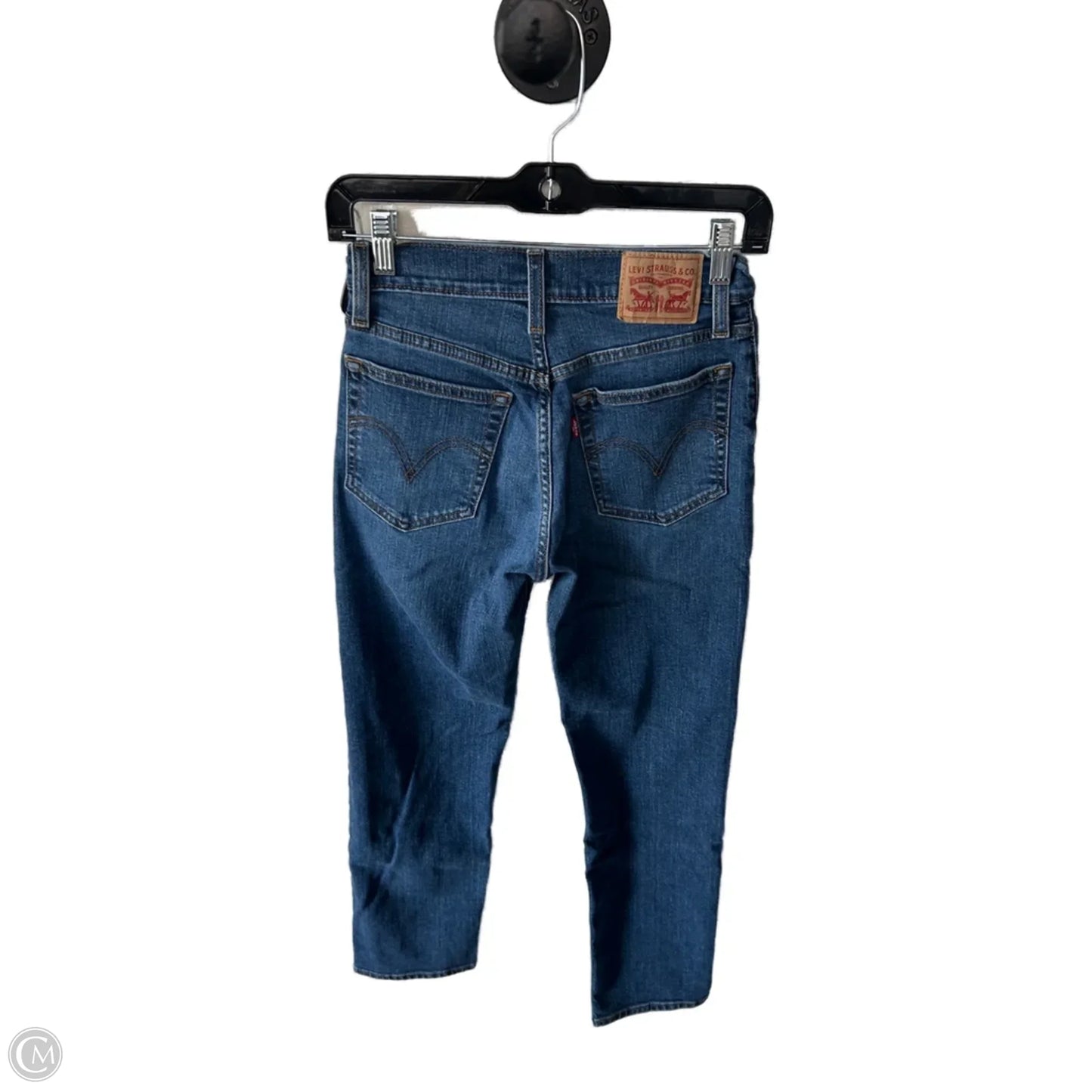 Jeans Straight By Levis In Blue Denim, Size: 2