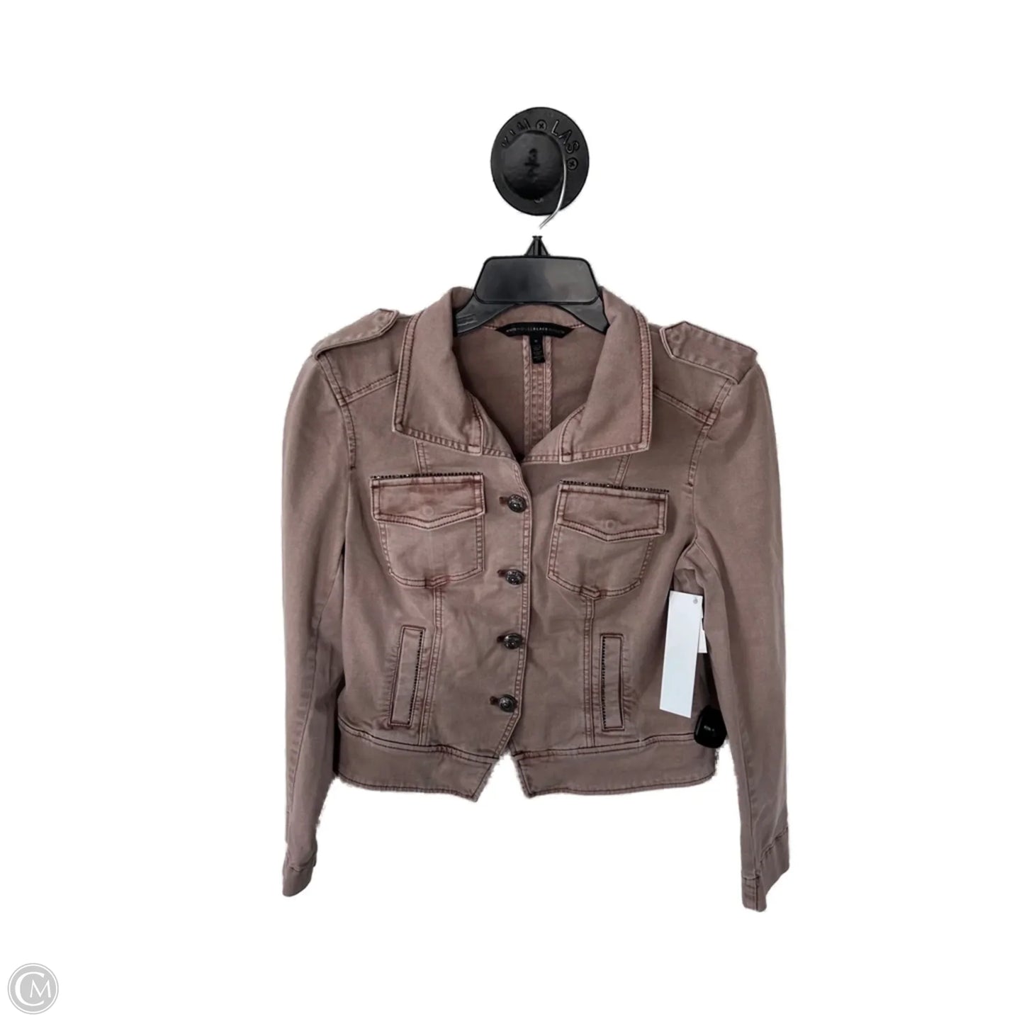Jacket Denim By White House Black Market In Brown Denim, Size: M