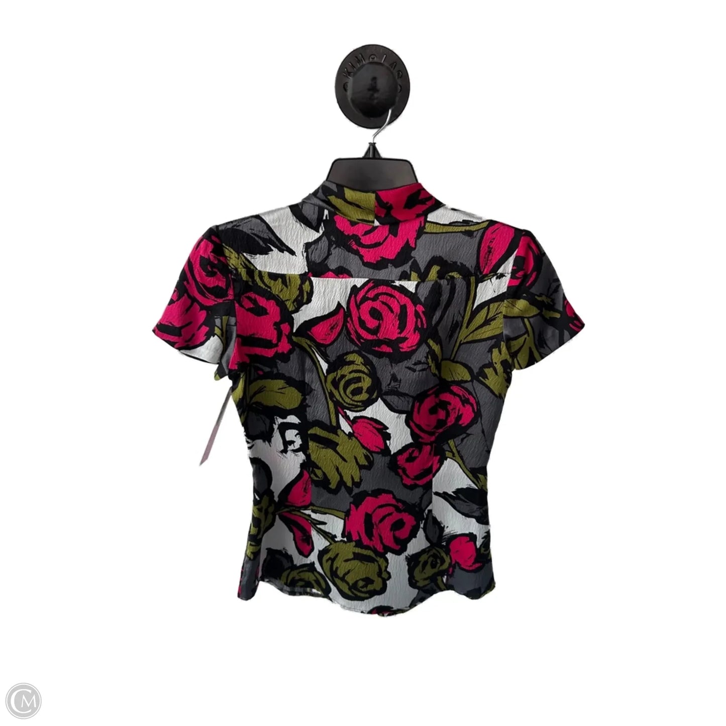 Top Short Sleeve By Trina Turk In Grey & Pink, Size: Xs