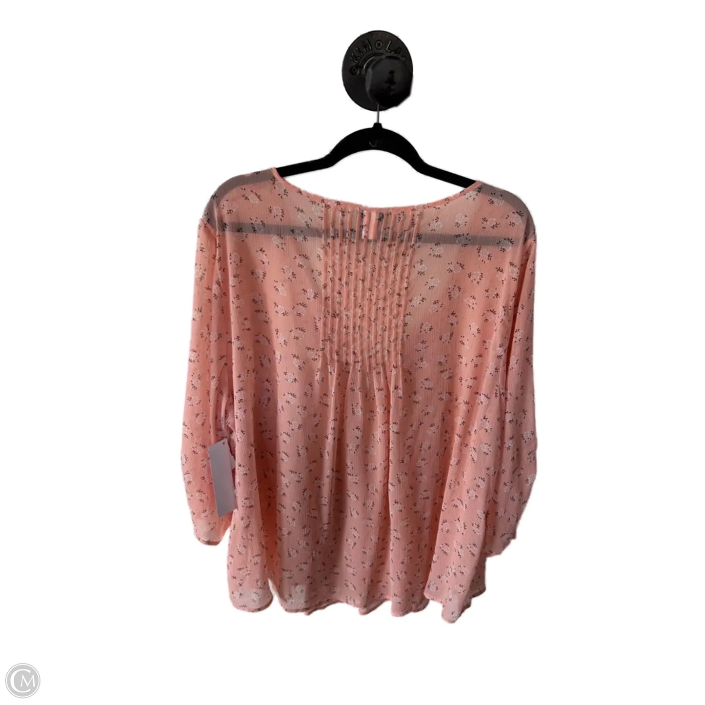 Top 3/4 Sleeve By Torrid In Pink, Size: 3x