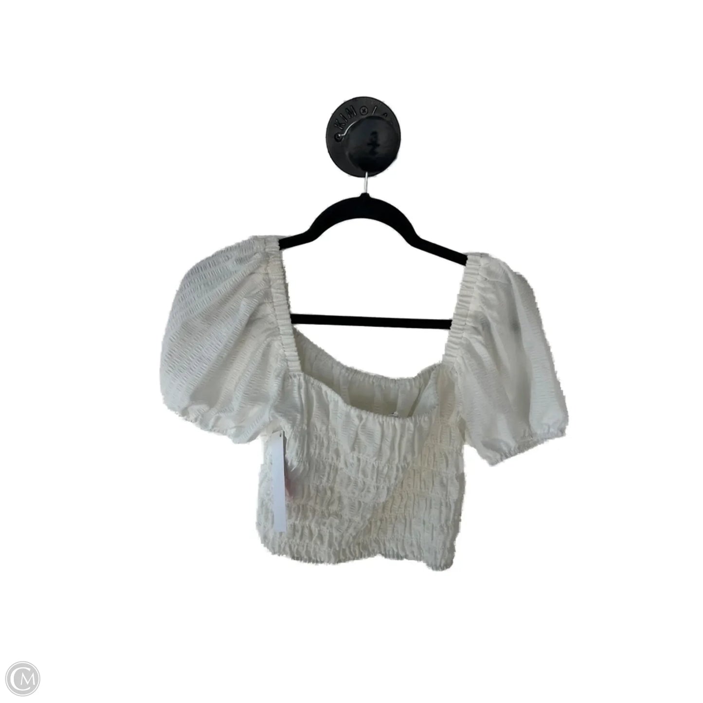 Top Short Sleeve By Elodie In White, Size: M