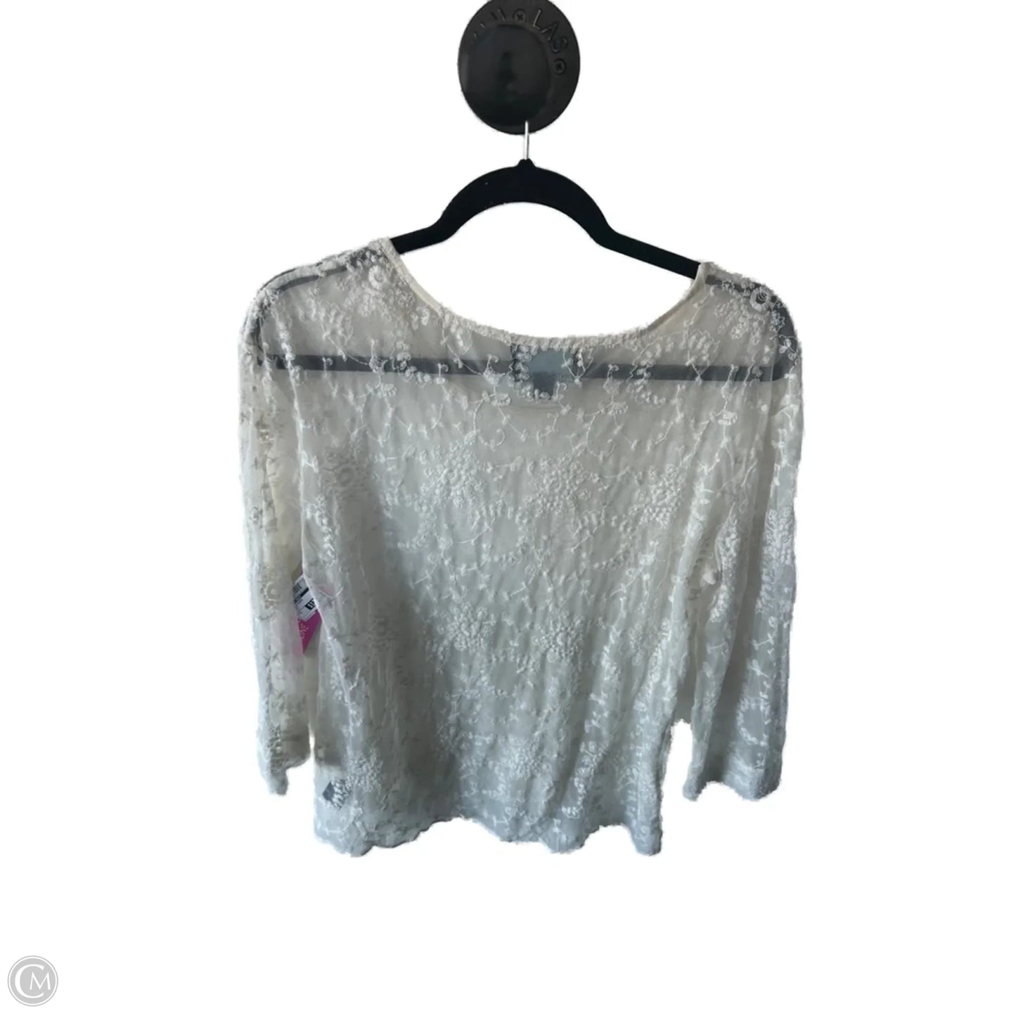Top 3/4 Sleeve By Cynthia Rowley In Cream, Size: M