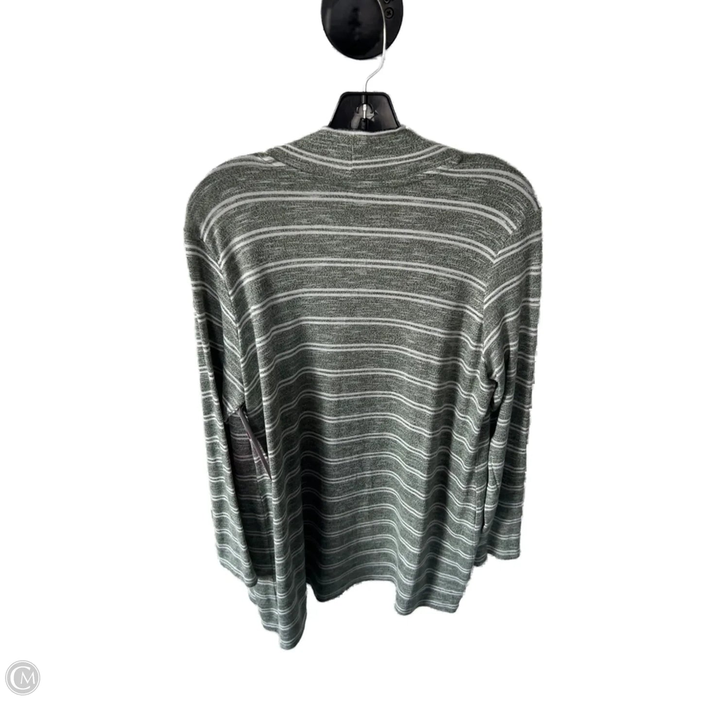 Cardigan By 41 Hawthorn In Green & White, Size: 1x