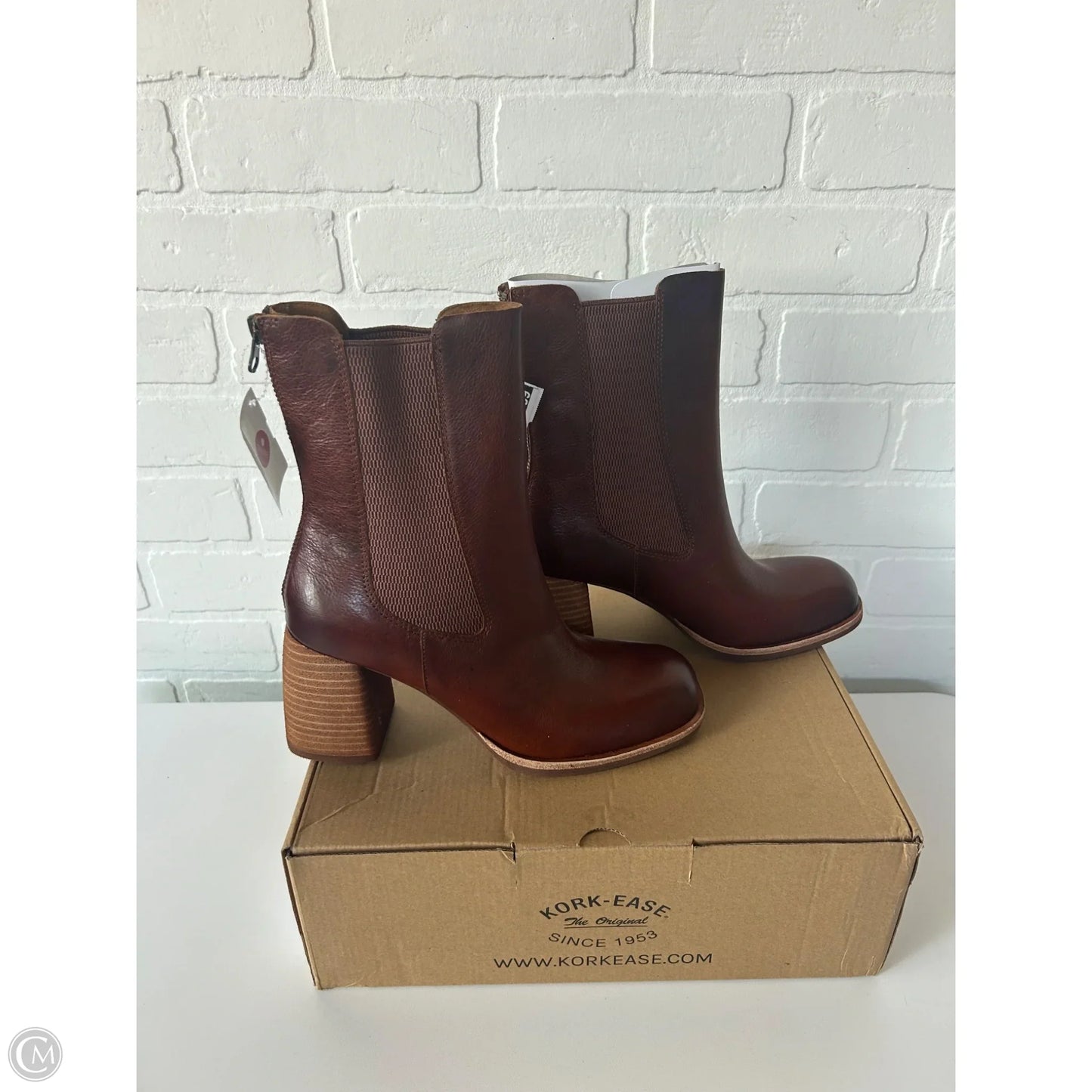 Boots Mid-calf Heels By Kork Ease In Brown, Size: 7