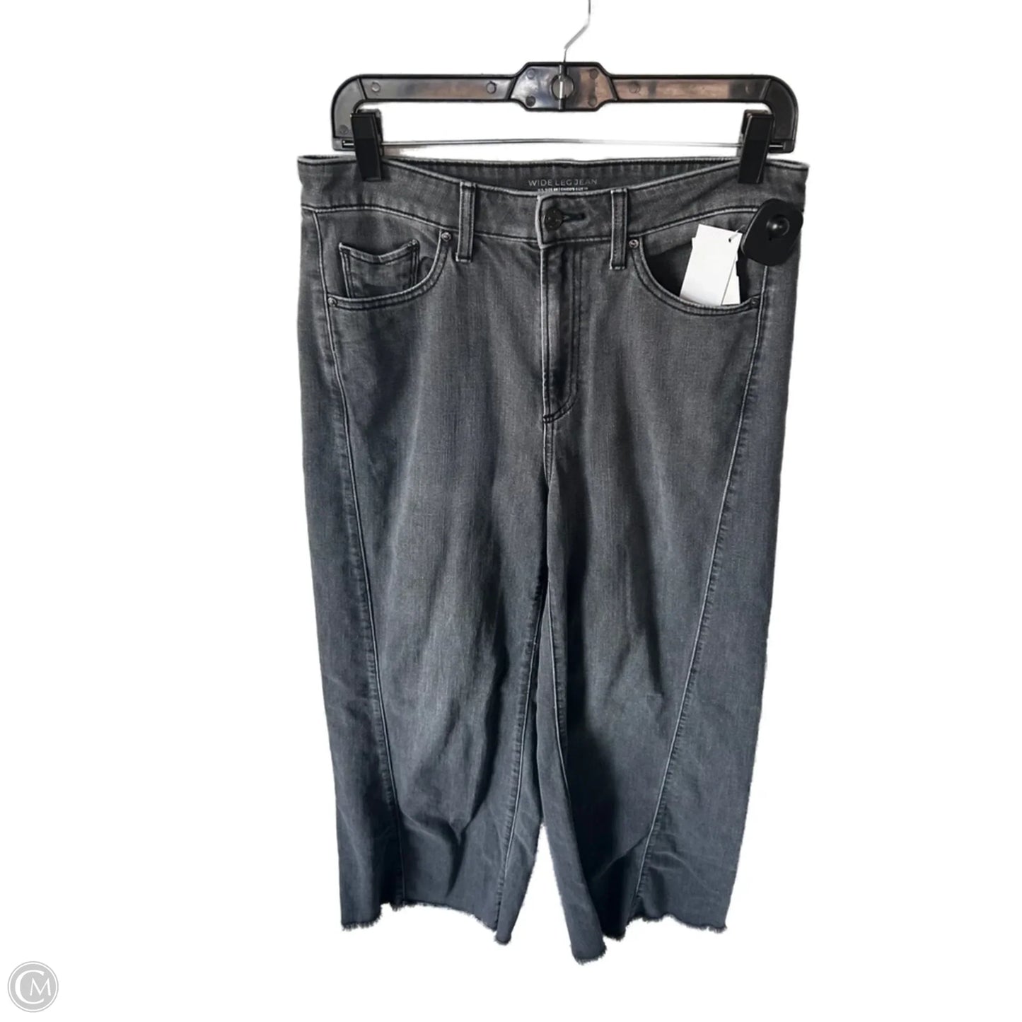 Jeans Wide Leg By Chicos In Grey Denim, Size: 8