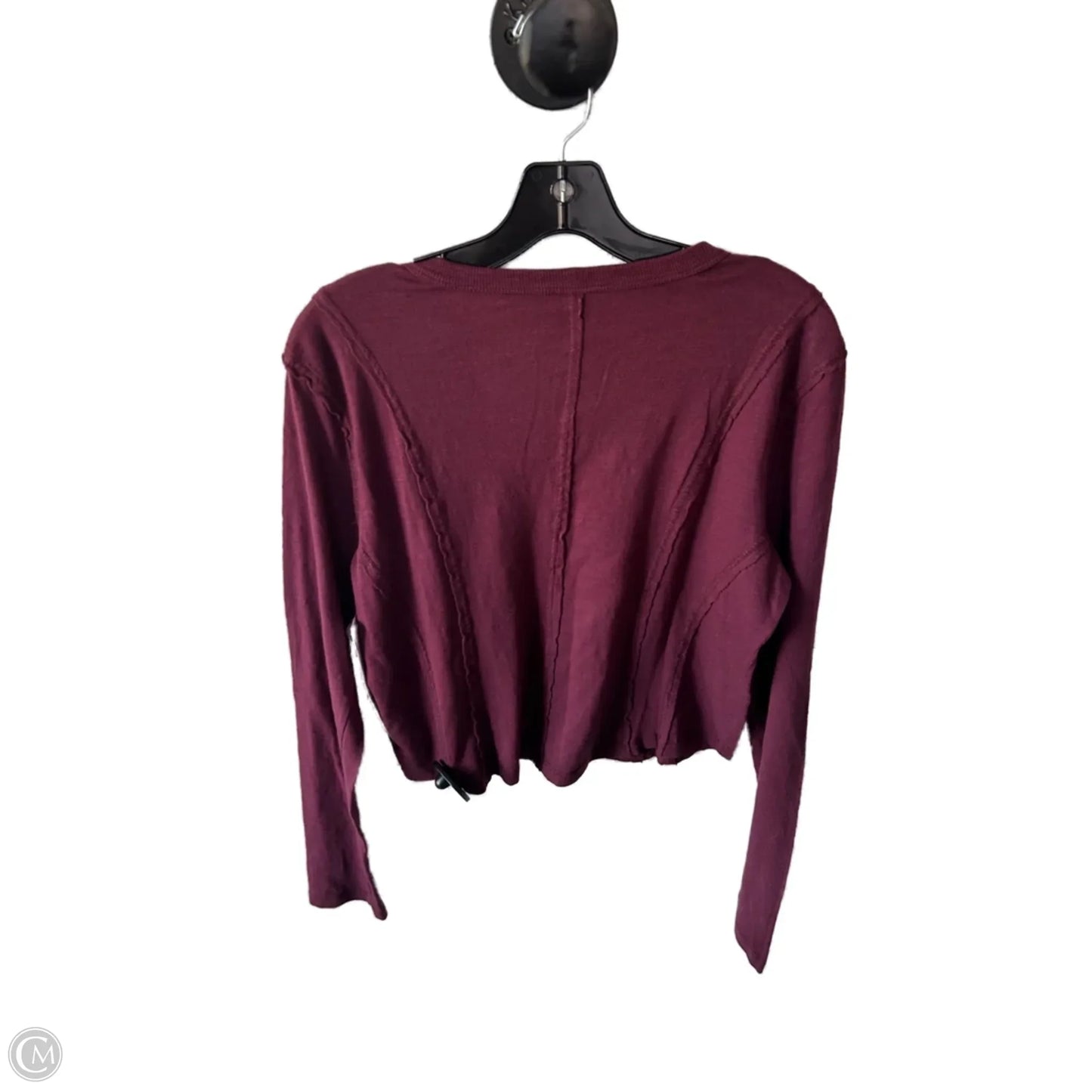 Top Long Sleeve By Pilcro In Maroon, Size: L