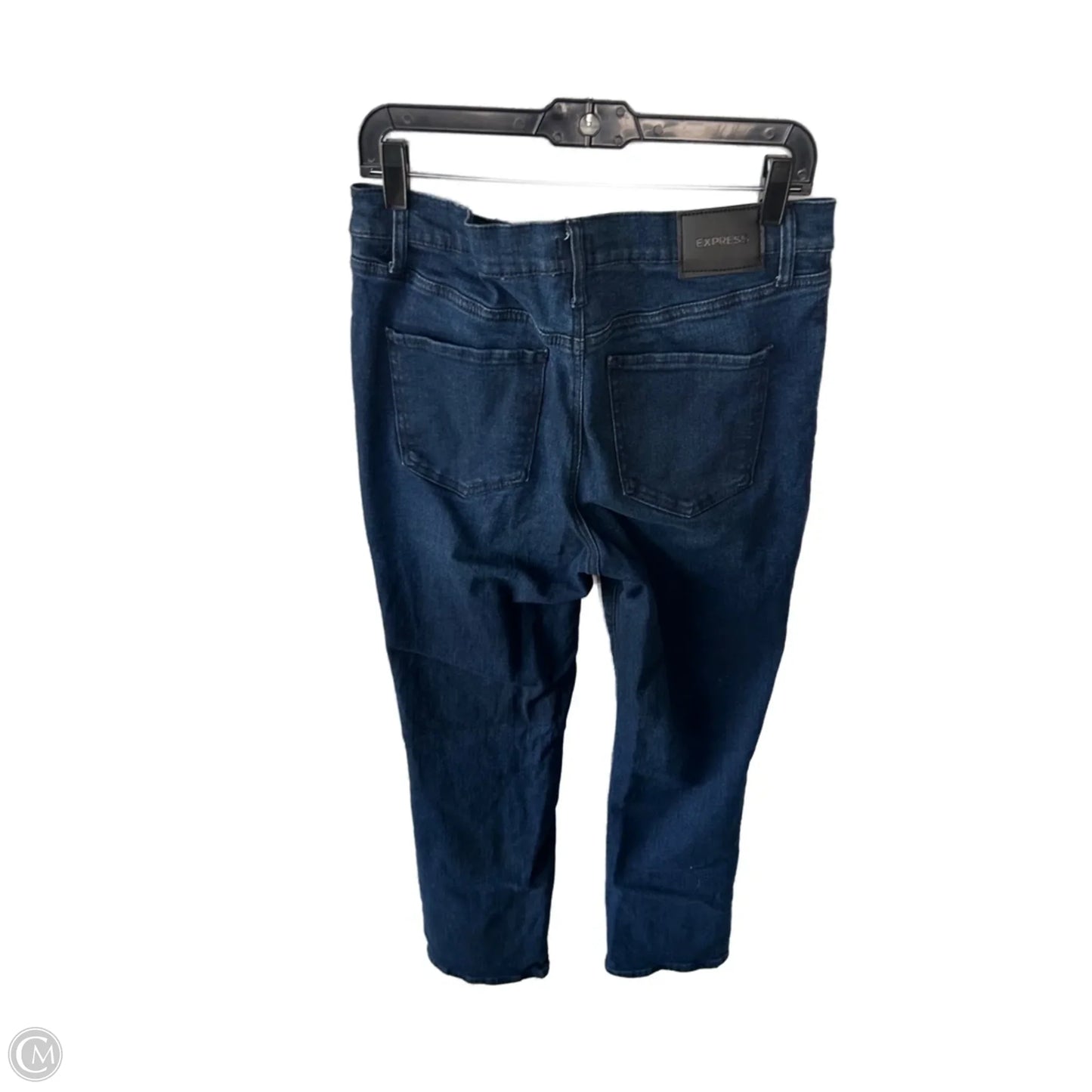 Jeans Straight By Express In Blue Denim, Size: 14