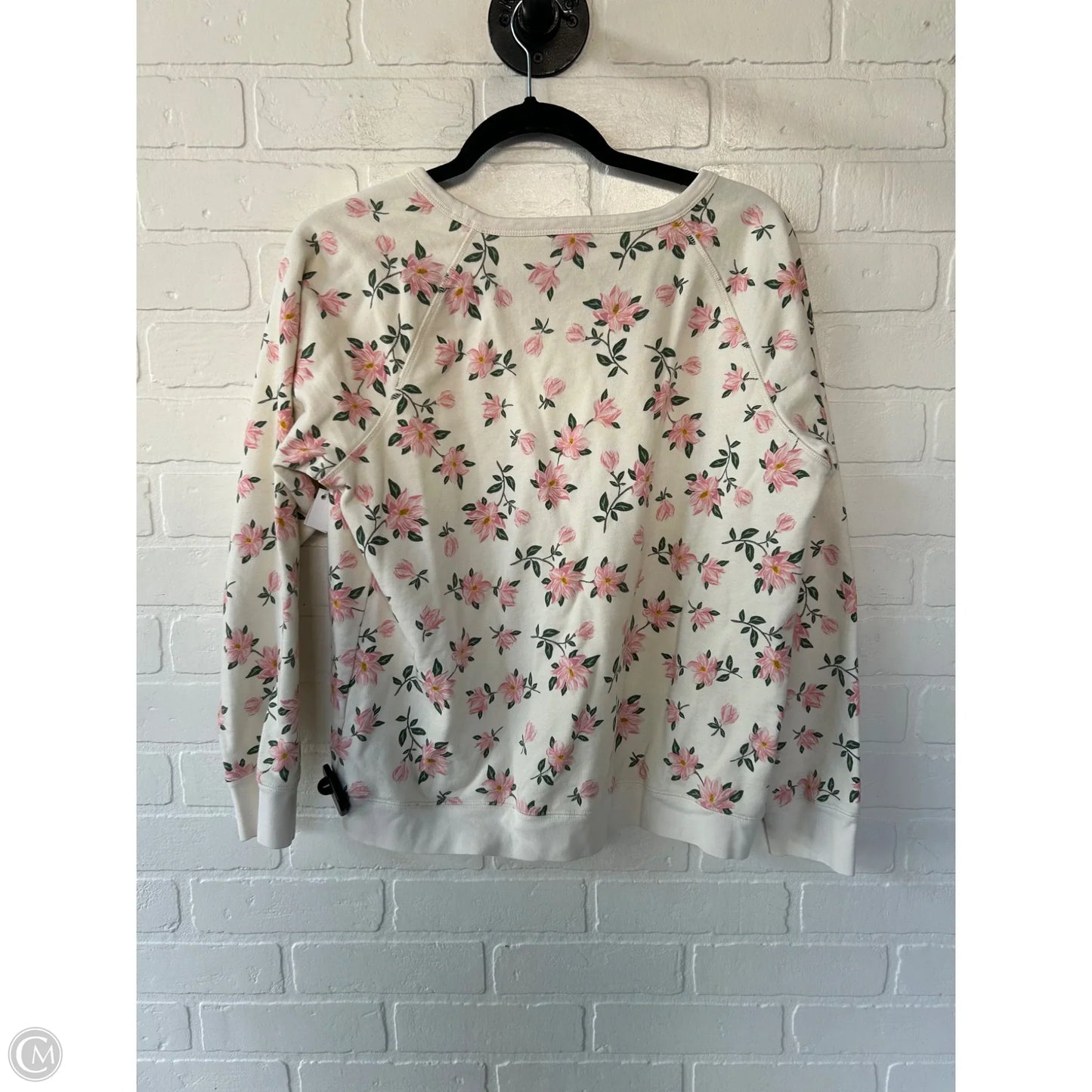 Sweatshirt Crewneck By Draper James In Cream & Pink, Size: L