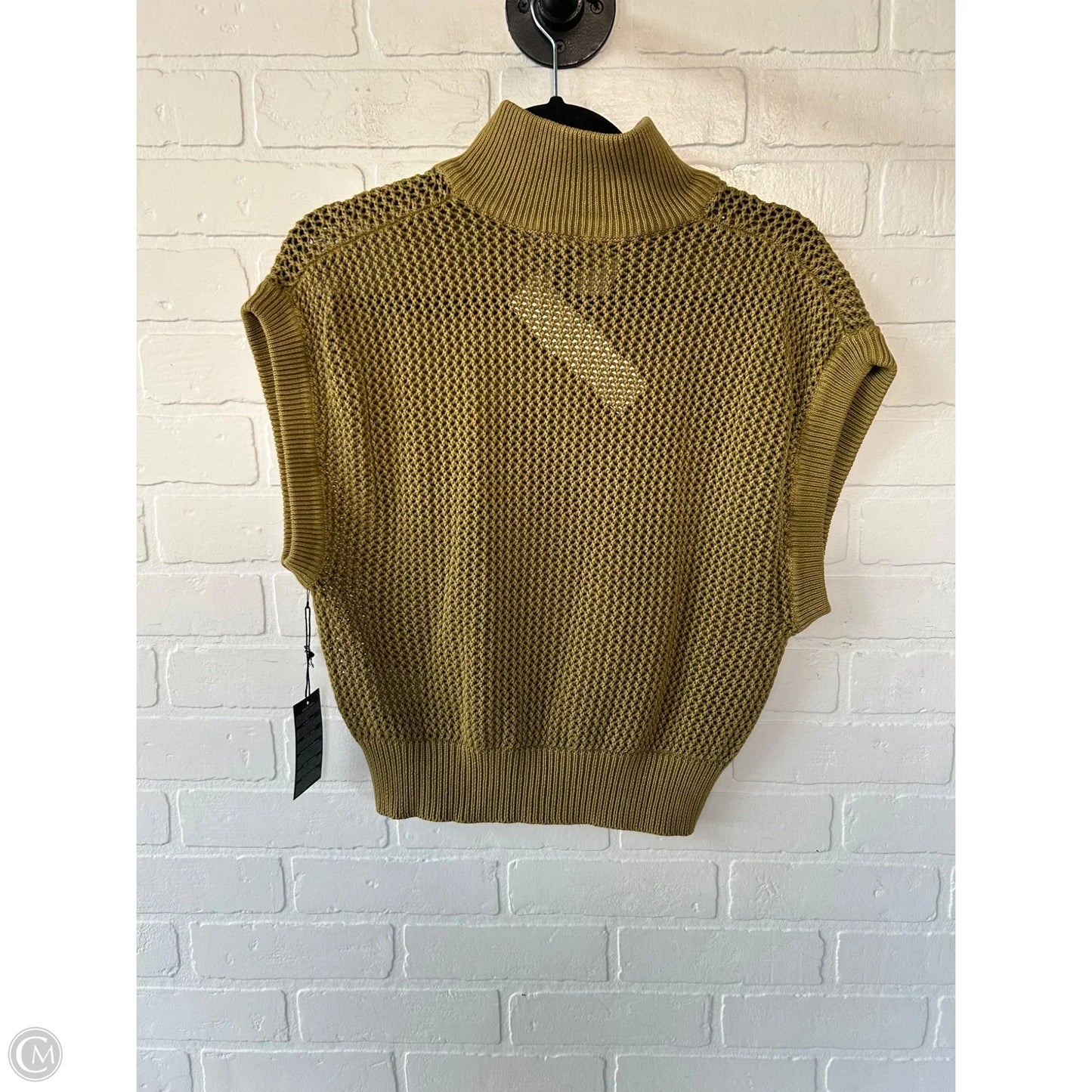 Sweater Short Sleeve By Forever 21 In Green, Size: L