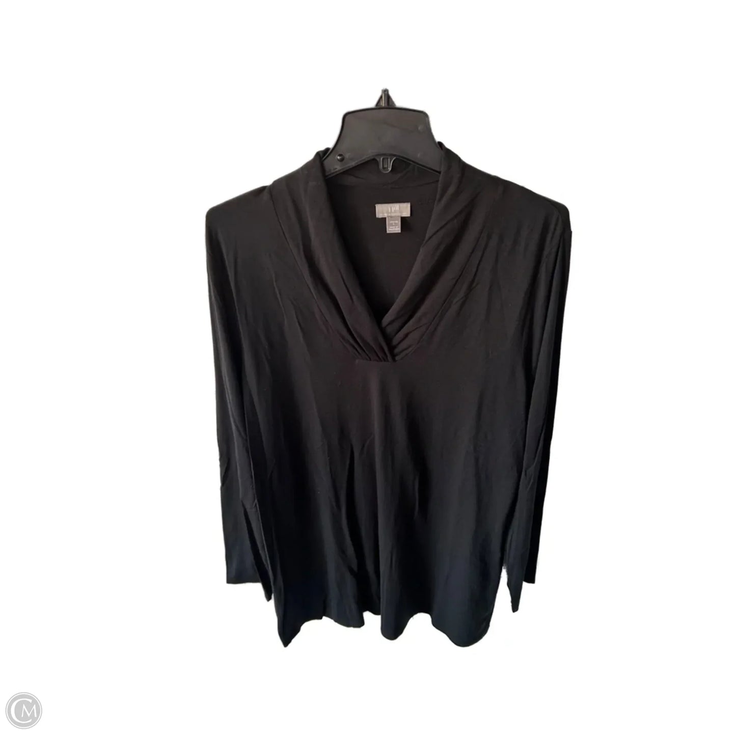Top Long Sleeve By J. Jill In Black, Size: L