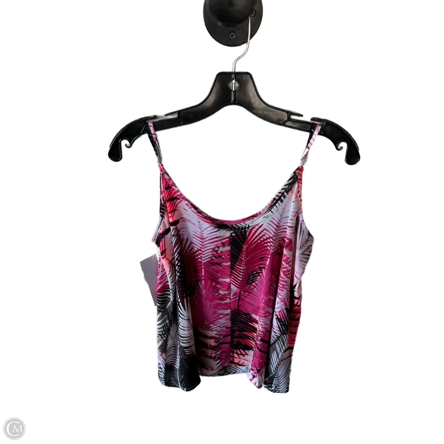 Top Sleeveless By Apt 9 In Black & Pink, Size: M