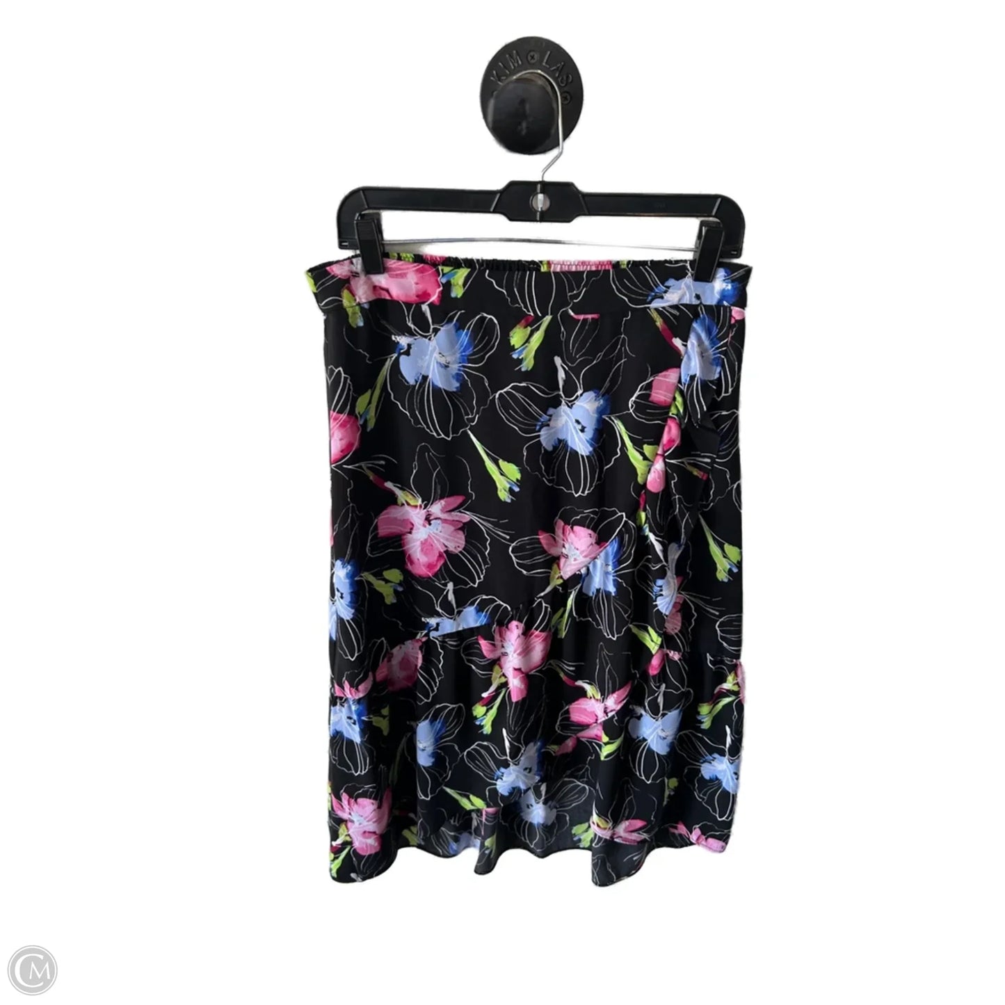 Skirt Midi By Apt 9 In Black & Blue, Size: 8