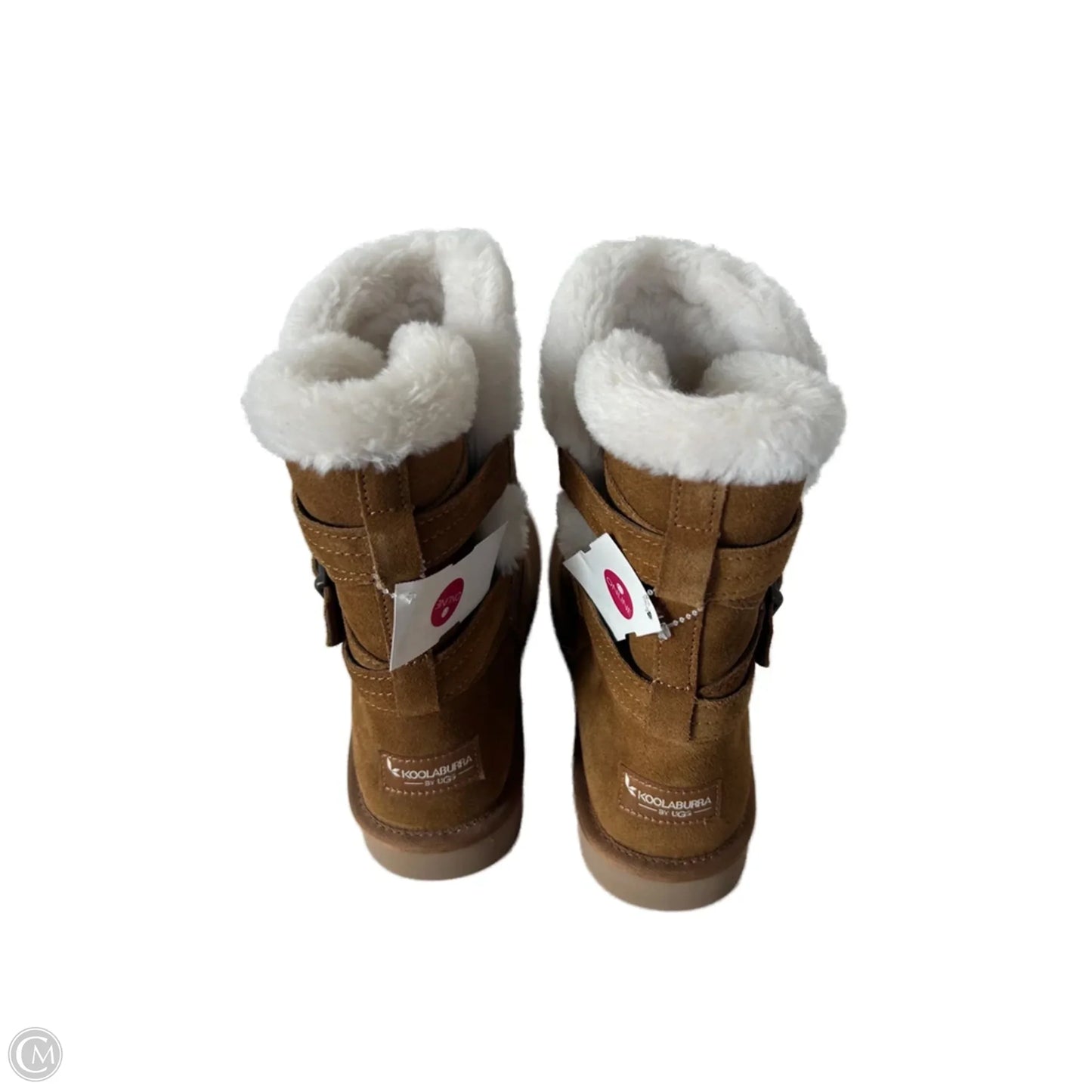 Boots Mid-calf Flats By Koolaburra By Ugg In Brown & Cream, Size: 7