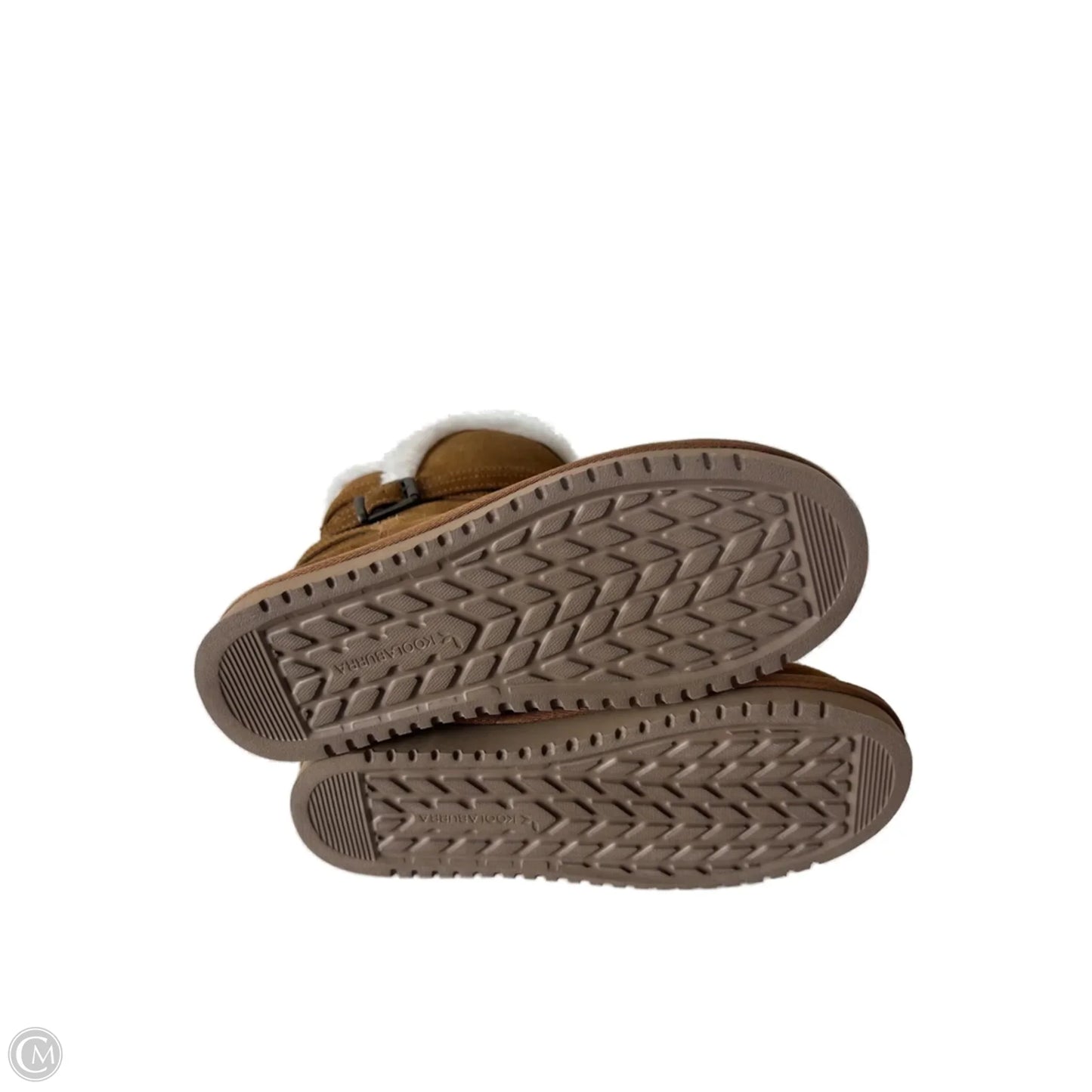 Boots Mid-calf Flats By Koolaburra By Ugg In Brown & Cream, Size: 7