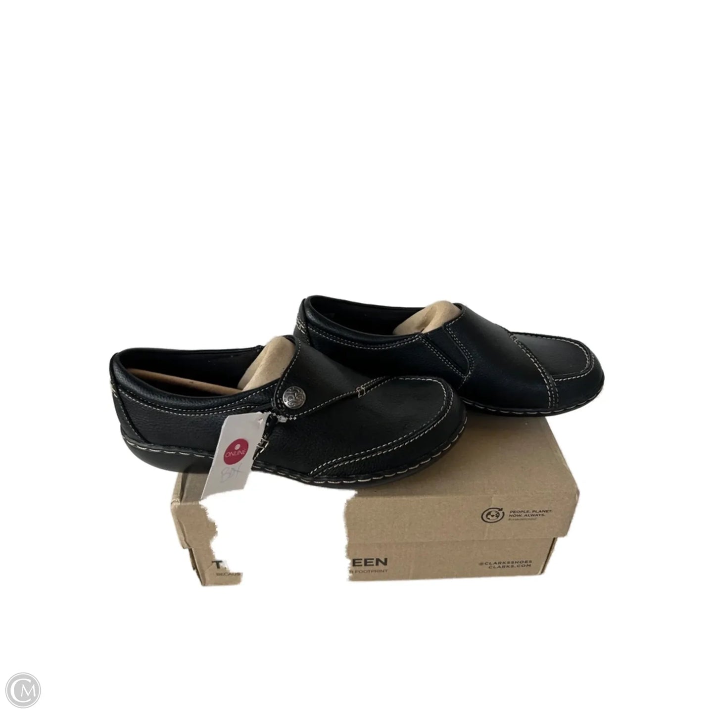 Shoes Flats By Clarks In Black, Size: 7