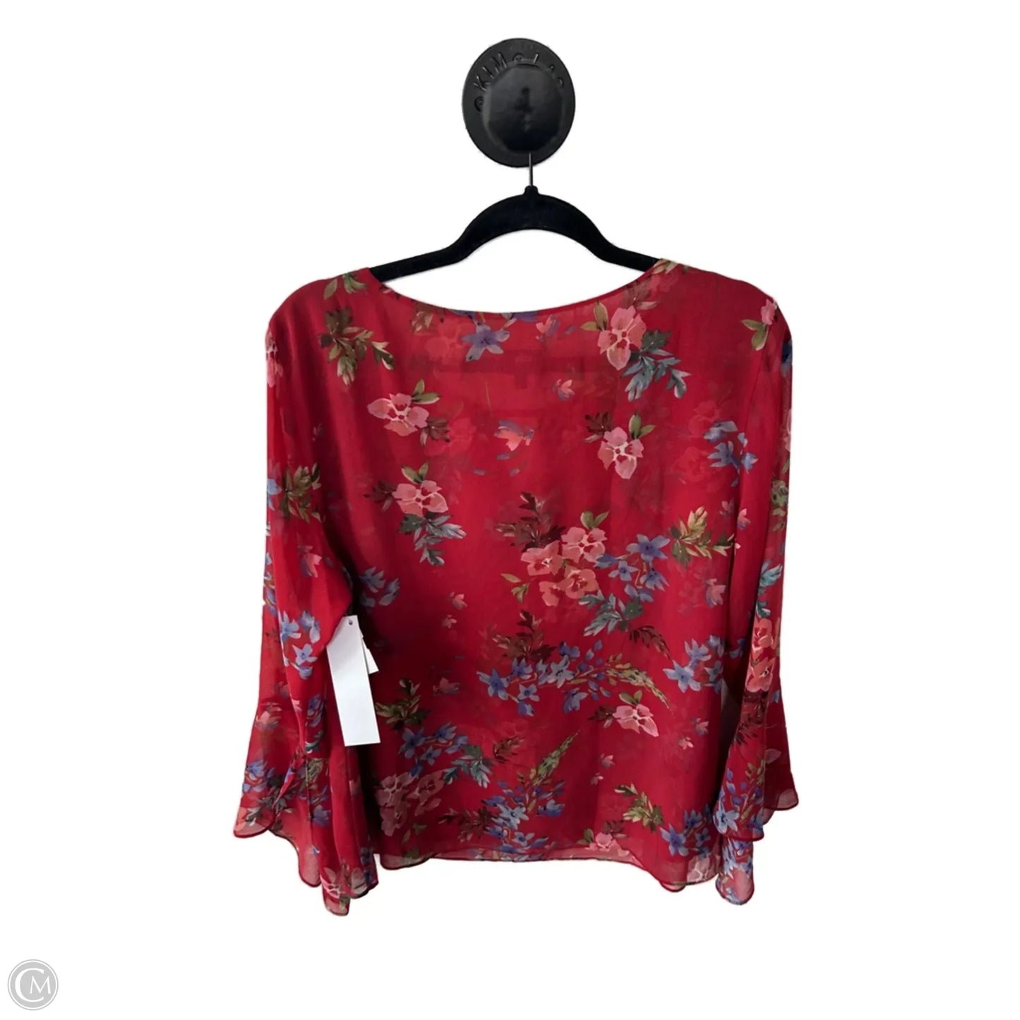 Top Long Sleeve By Cabi In Red, Size: M