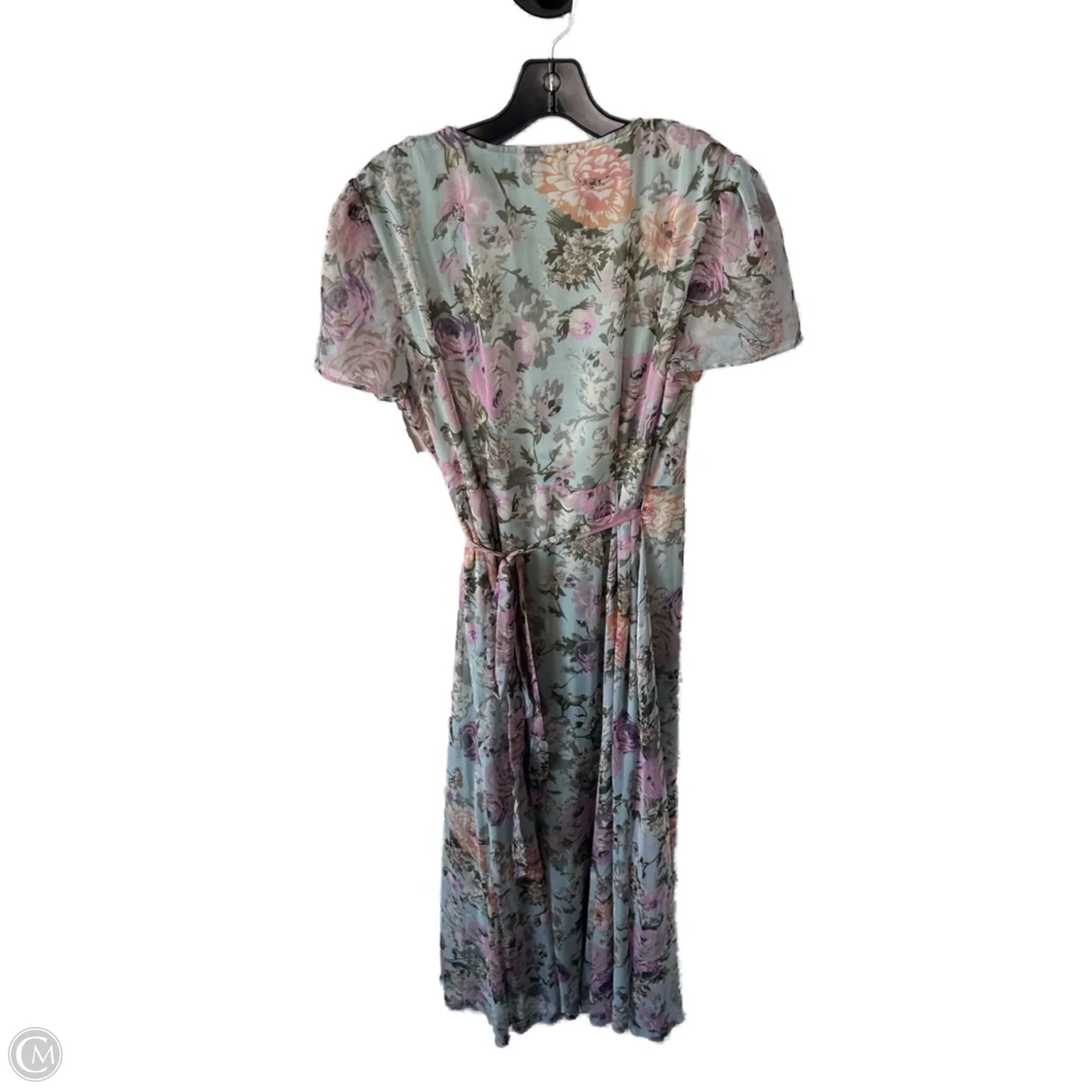 Dress Casual Maxi By Aakaa In Green & Pink, Size: Xl