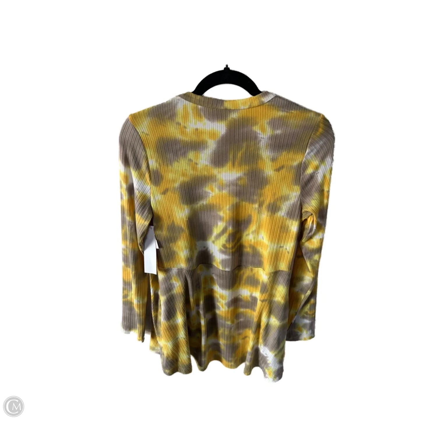 Cardigan By Susan Graver In Tan & Yellow, Size: Xs