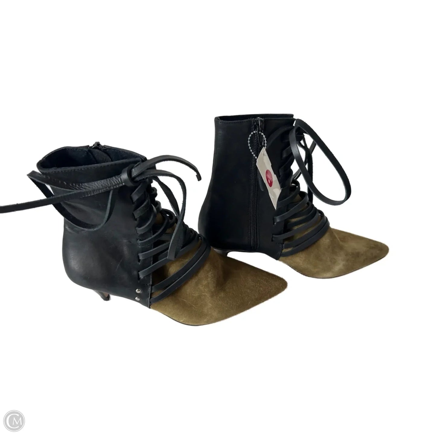 Boots Ankle Heels By Free People In Black & Green, Size: 6.5