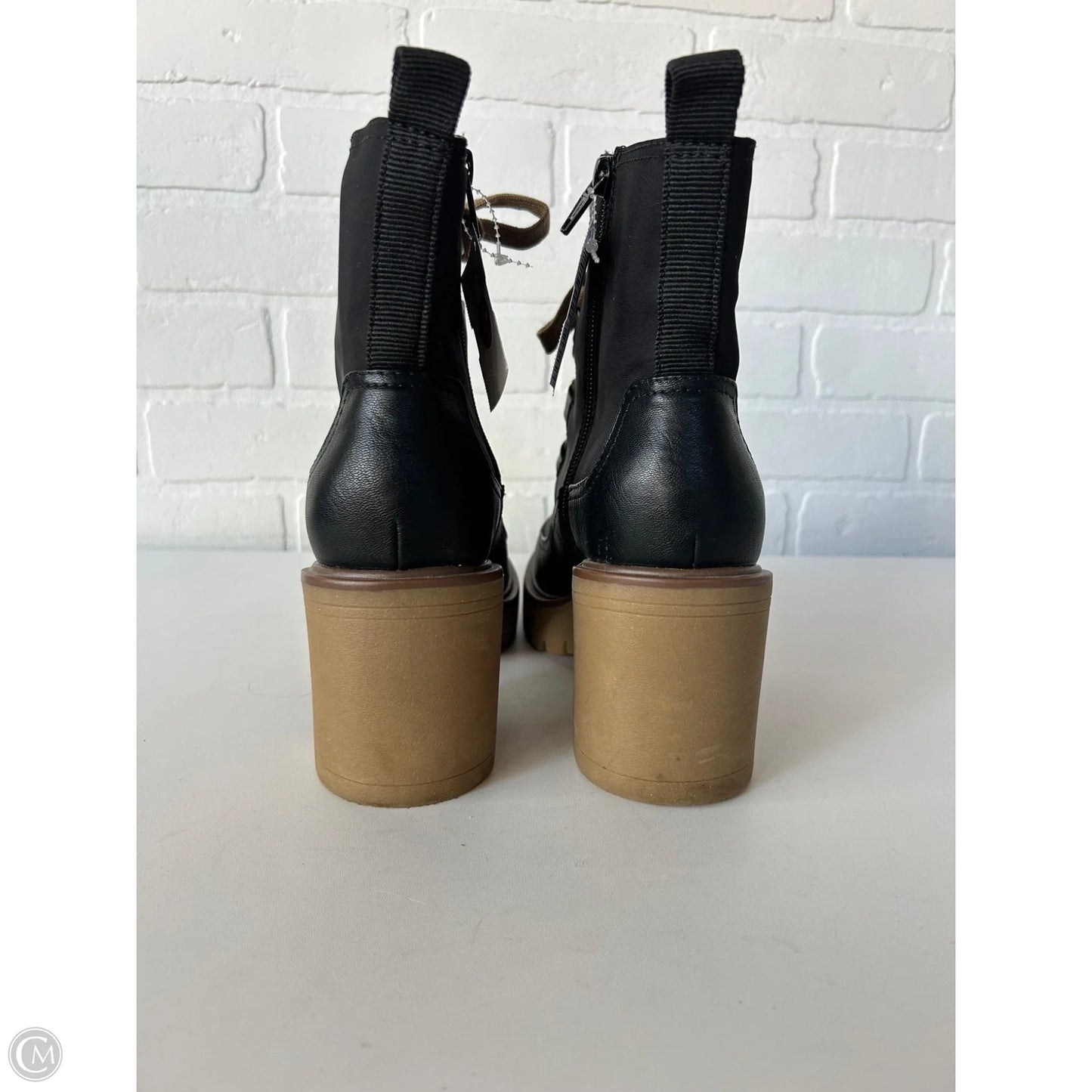 Boots Mid-calf Heels By Universal Thread In Black & Brown, Size: 8