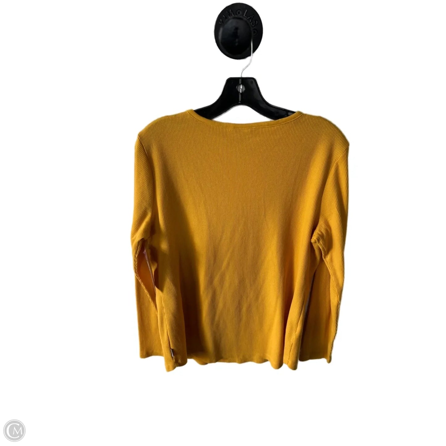 Top Long Sleeve Basic By Eddie Bauer In Yellow, Size: L